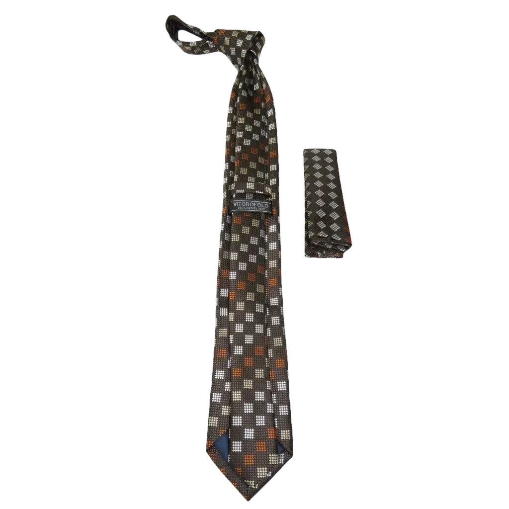 Mens Narrow Tie/Hankie Set Microfiber Silky Vito Rofolo by J.Valintin VTR - 72 - J.Valintin Men's Wear Legend - VTR - 72