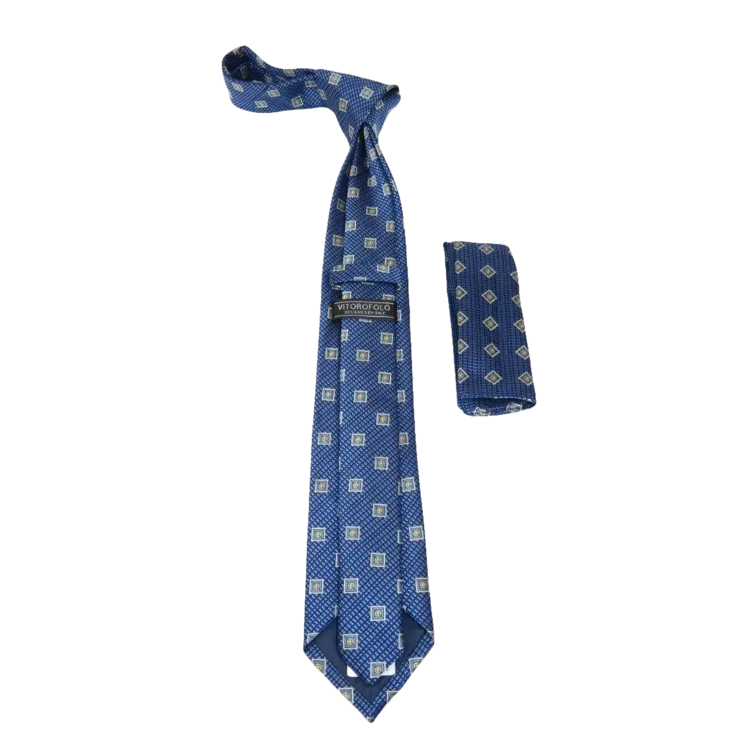 Mens Narrow Tie/Hankie Set Microfiber Silky Vito Rofolo by J.Valintin VTR - 75 - J.Valintin Men's Wear Legend - VTR - 75