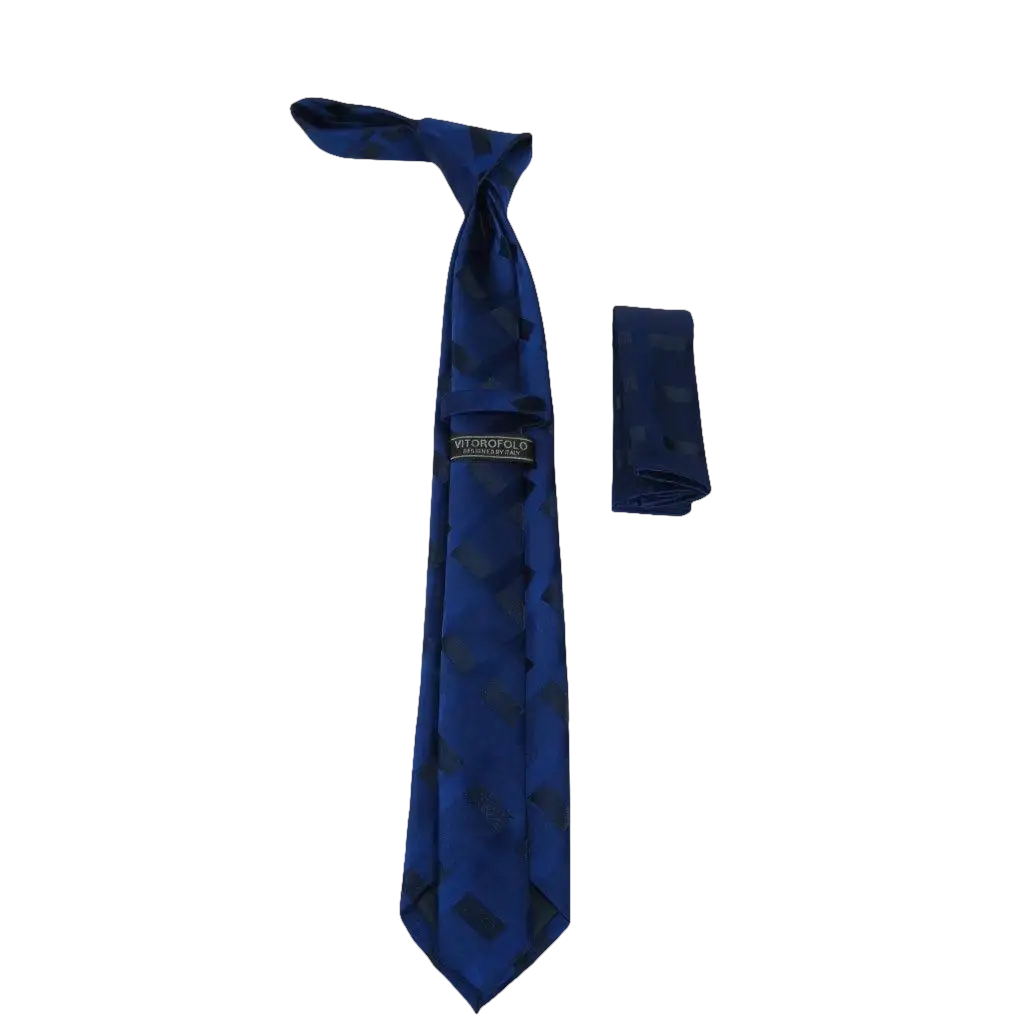 Mens Narrow Tie/Hankie Set Microfiber Silky Vito Rofolo by J.Valintin VTR - 76 - J.Valintin Men's Wear Legend - VTR - 76