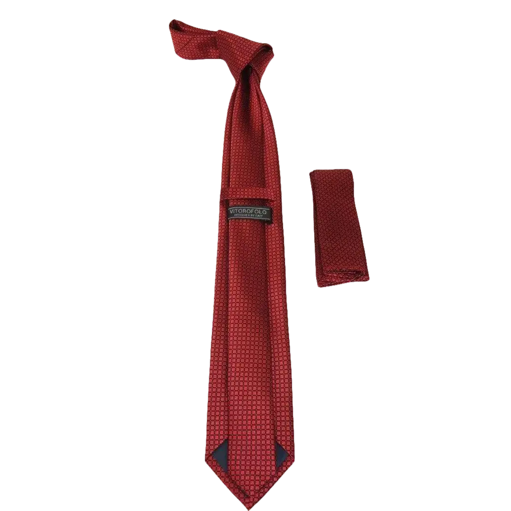 Mens Narrow Tie/Hankie Set Microfiber Silky Vito Rofolo by J.Valintin VTR - 79 - J.Valintin Men's Wear Legend - VTR - 79