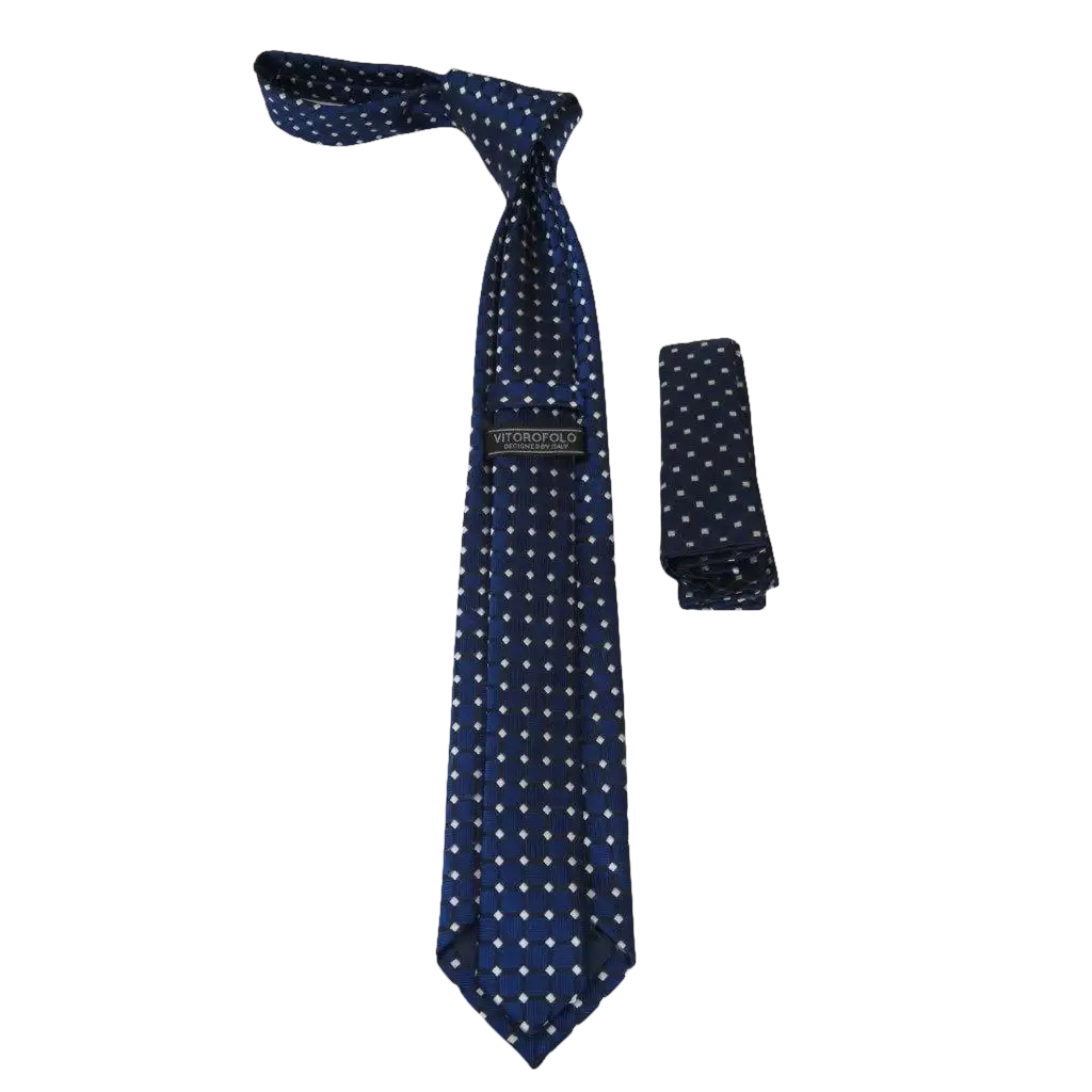Mens Narrow Tie/Hankie Set Microfiber Silky Vito Rofolo by J.Valintin VTR - 81 - J.Valintin Men's Wear Legend - VTR - 81