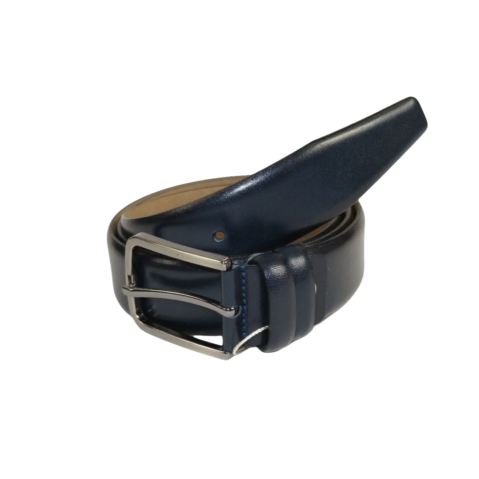 Mens Navy Blue Genuine Leather Belt PIERO ROSSI Turkey Soft Full Grain #Navy - A - J.Valintin Men's Wear Legend - 97211