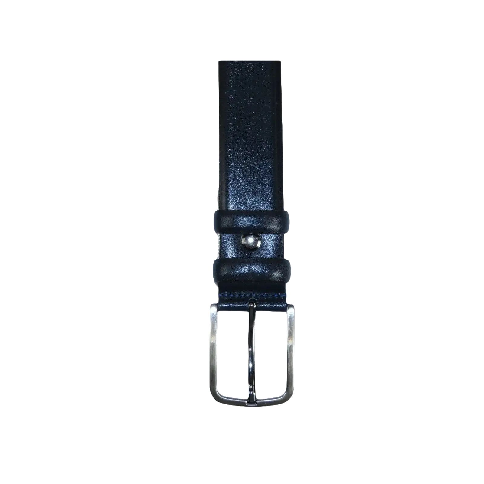 Mens Navy Blue Genuine Leather Belt PIERO ROSSI Turkey Soft Full Grain #Navy - A - J.Valintin Men's Wear Legend - 97211