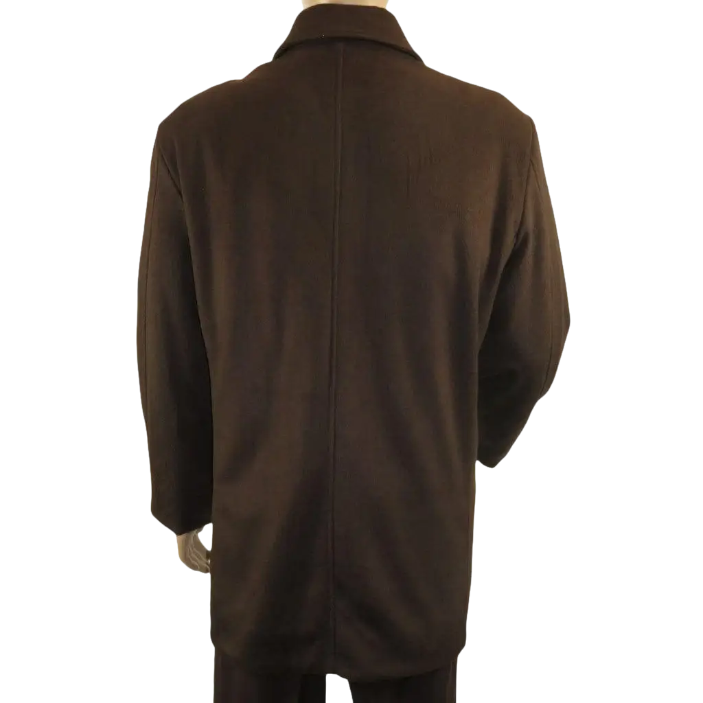 Men's Pea Top Coat Veronesi Wool Cashmere ARNO Brown 46 Regular - J.Valintin Men's Wear Legend - 22545