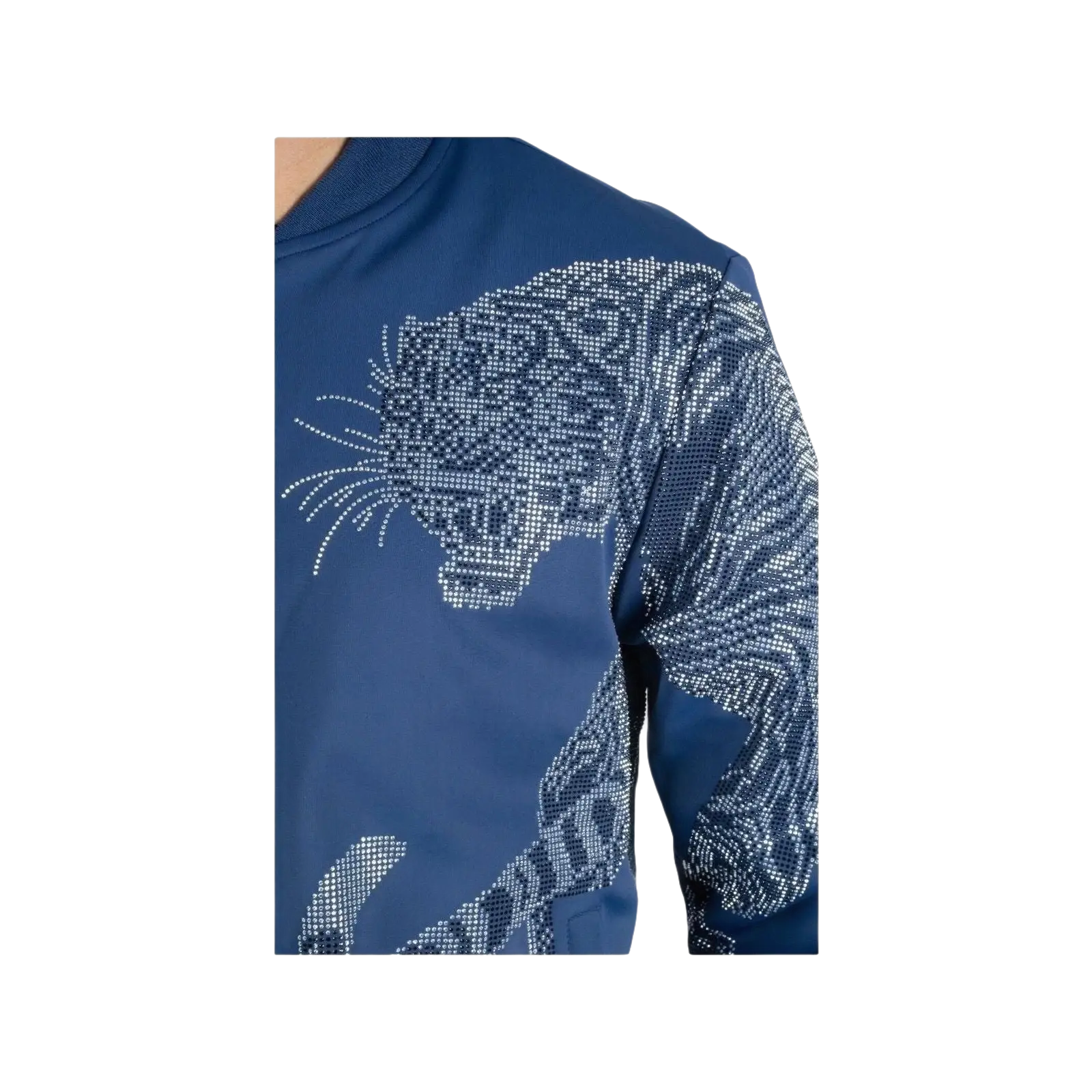 Mens Platini Bamber Jacket with Lion Rhinestone Design Zip up BMJ8133 Blue - J.Valintin Men's Wear Legend - 92083