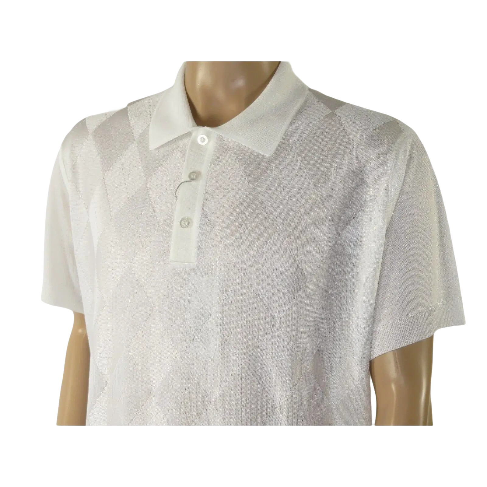 Mens Polo Shirt Slinky Sheer Short Sleeves Soft Touch by Stacy Adams 3703 White - J.Valintin Men's Wear Legend - 94044