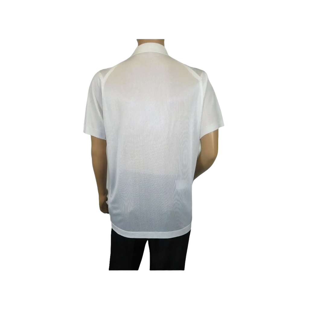 Mens Polo Shirt Slinky Sheer Short Sleeves Soft Touch Stacy Adams 57006 White - J.Valintin Men's Wear Legend - 100026