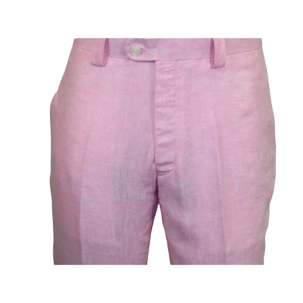 Mens Premium 100% Linen Cocktail Suit by INSERCH Breathable and cool SU880 Pink - J.Valintin Men's Wear Legend - 100661