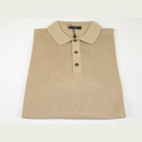 Mens PRINCELY Soft Merinos Wool Sweater Knits Lightweight Polo 1011 - 40 Tan Camel - J.Valintin Men's Wear Legend - 96598