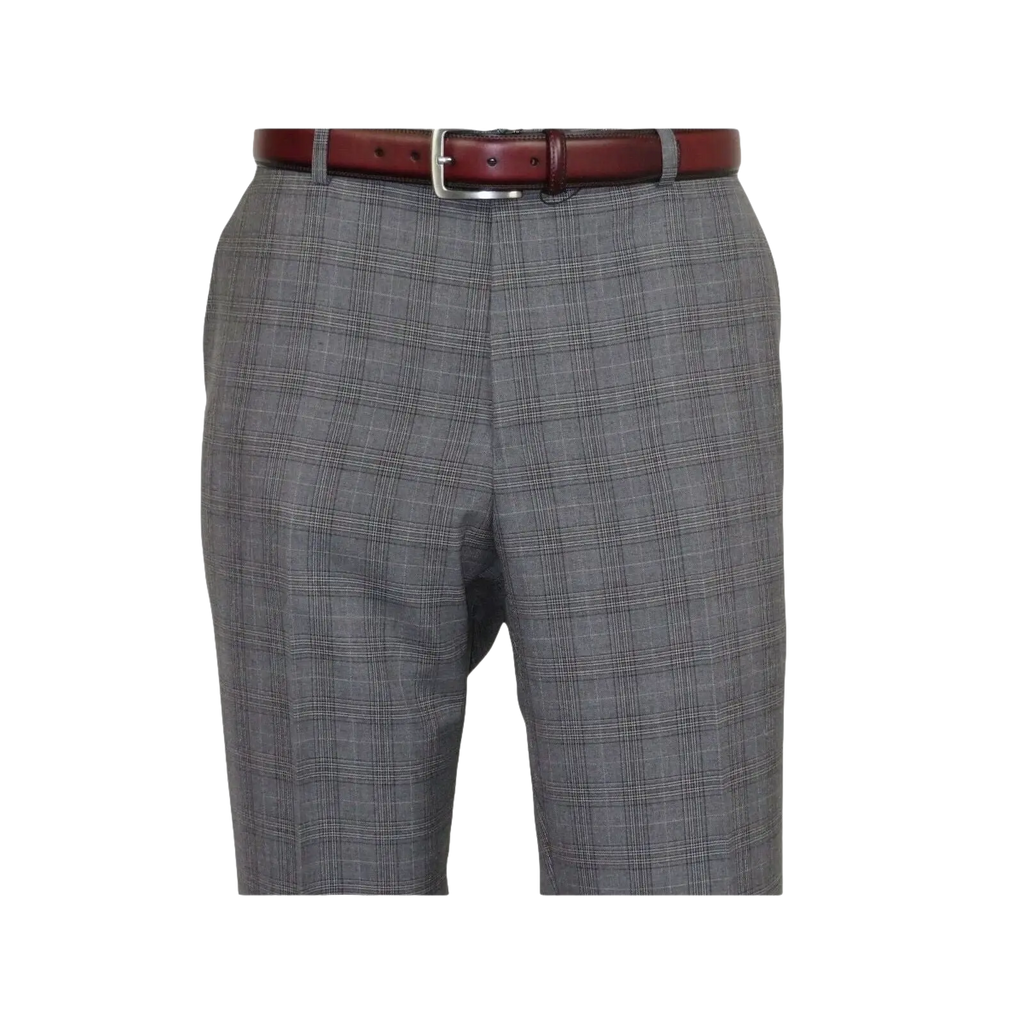 Mens Renoir 3 Piece Vested Suit Glen Plaid Notch Lapel Business 278 - 1 Gray New - J.Valintin Men's Wear Legend - 28301