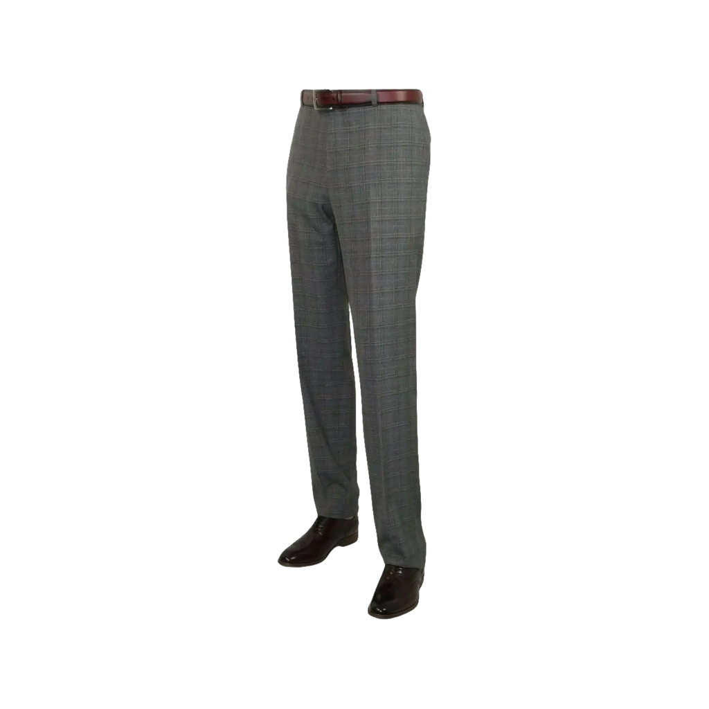 Mens Renoir 3 Piece Vested Suit Glen Plaid Notch Lapel Business 278 - 1 Gray New - J.Valintin Men's Wear Legend - 28301