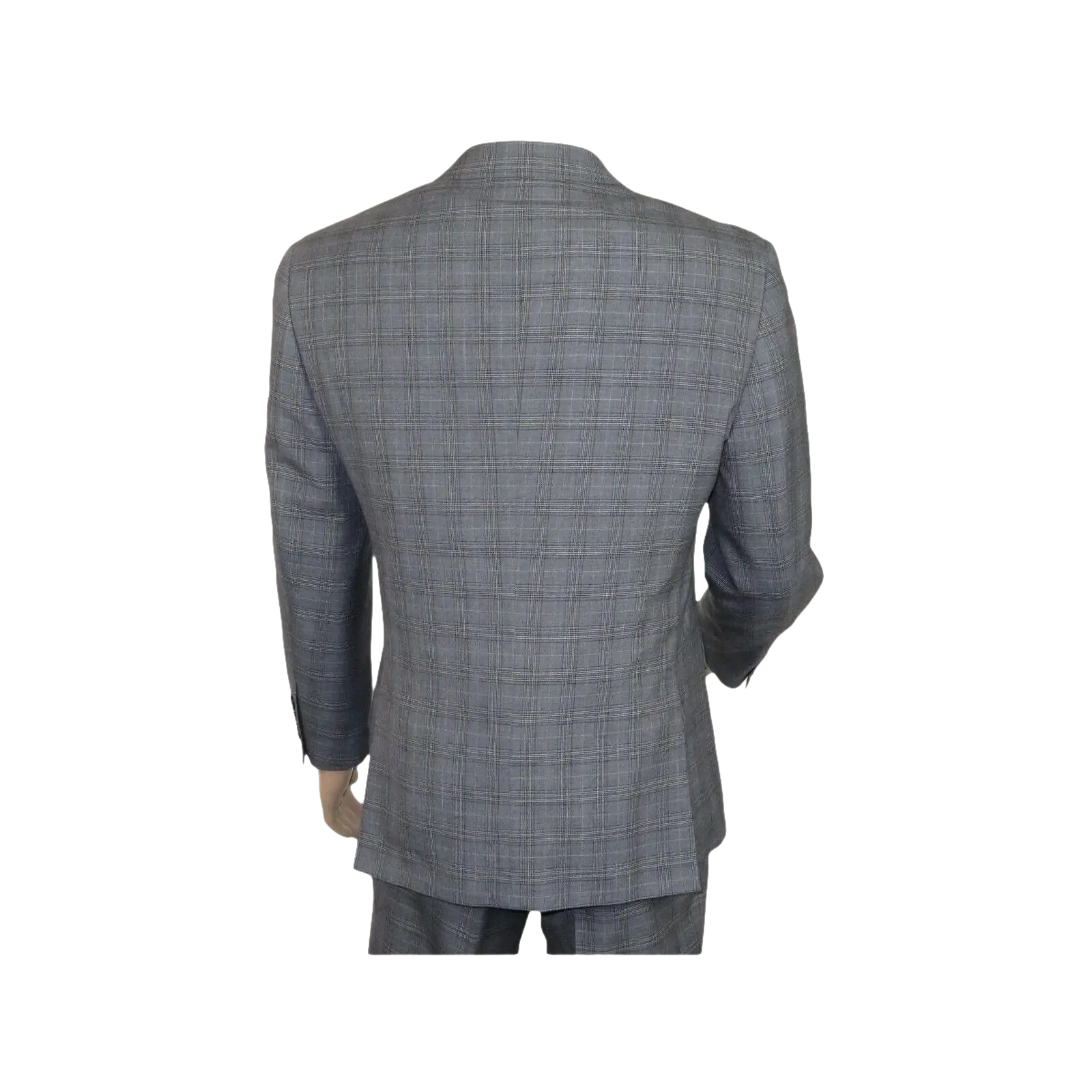 Mens Renoir 3 Piece Vested Suit Glen Plaid Notch Lapel Business 278 - 1 Gray New - J.Valintin Men's Wear Legend - 28301