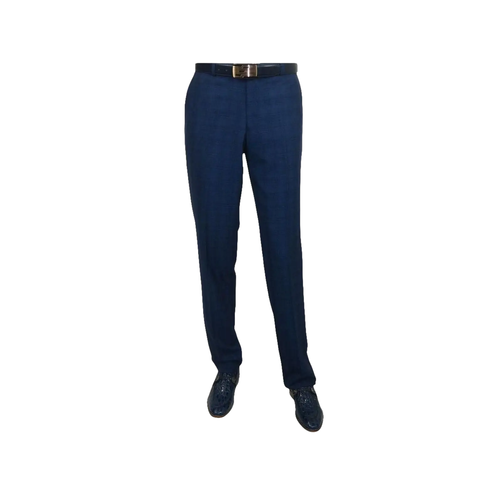 Mens Renoir 3 Piece Vested Suit Glenn Plaid Notch Lapel Business 278 - 2 Navy Blue - J.Valintin Men's Wear Legend - 21737