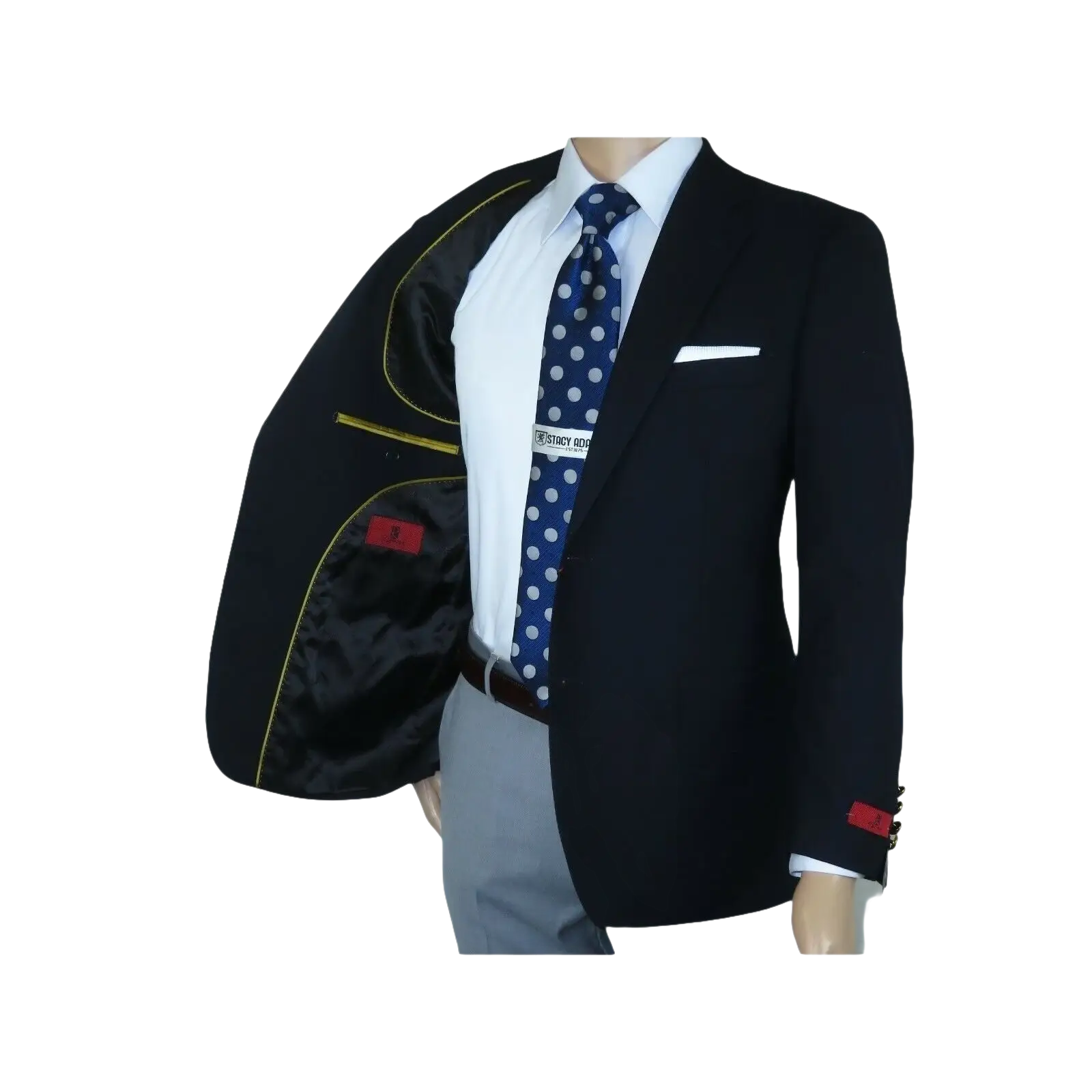 Men's RENOIR Classic Blazer 100% Wool Side vents Metal Buttons Notch 509 - 2 Navy - J.Valintin Men's Wear Legend - 21544