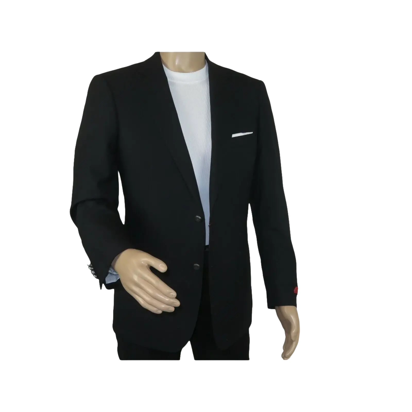 Men's RENOIR Classic Blazer Jacket 100% Wool Single breasted Notch 509 - 1 Black - J.Valintin Men's Wear Legend - 21566