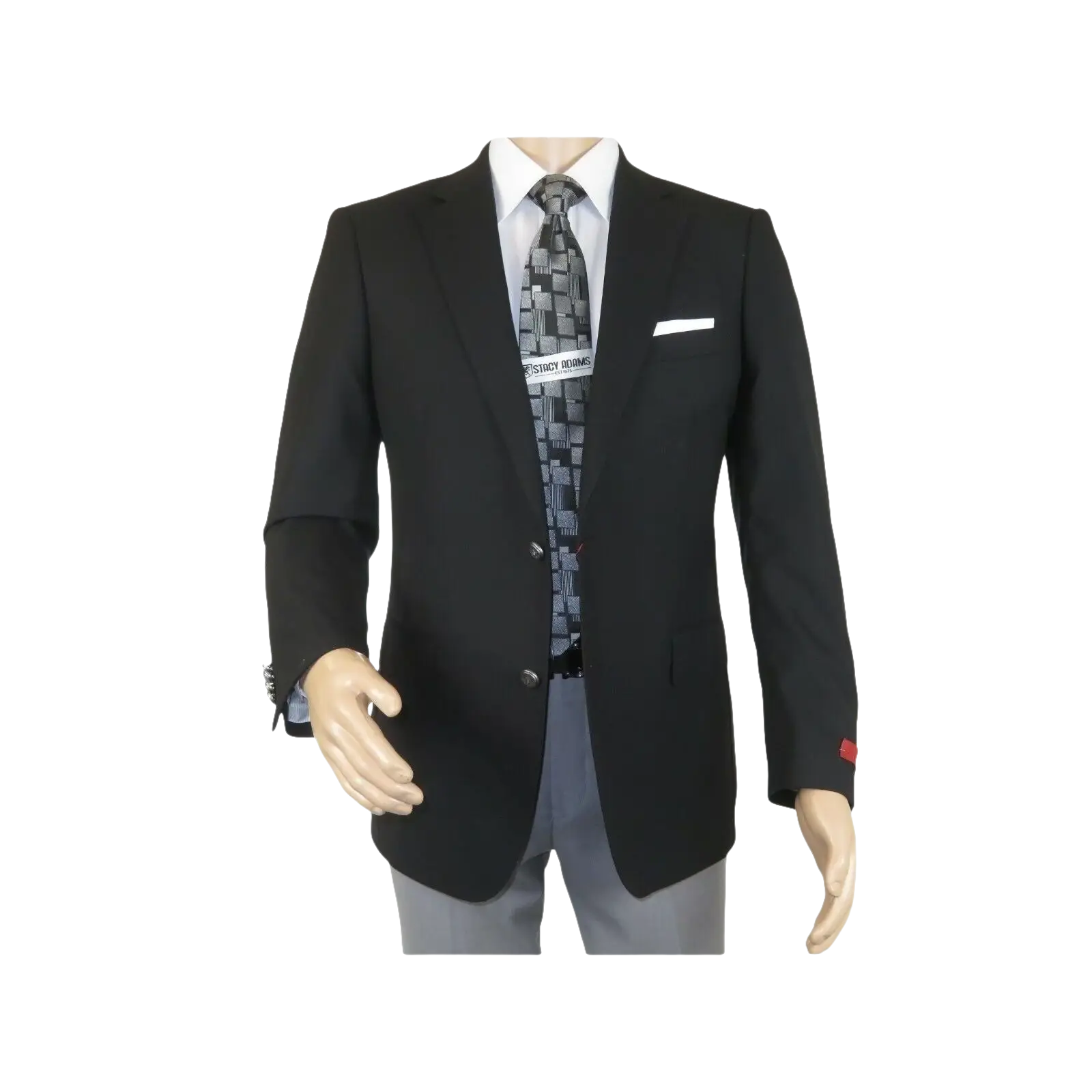Men's RENOIR Classic Blazer Jacket 100% Wool Single breasted Notch 509 - 1 Black - J.Valintin Men's Wear Legend - 21566