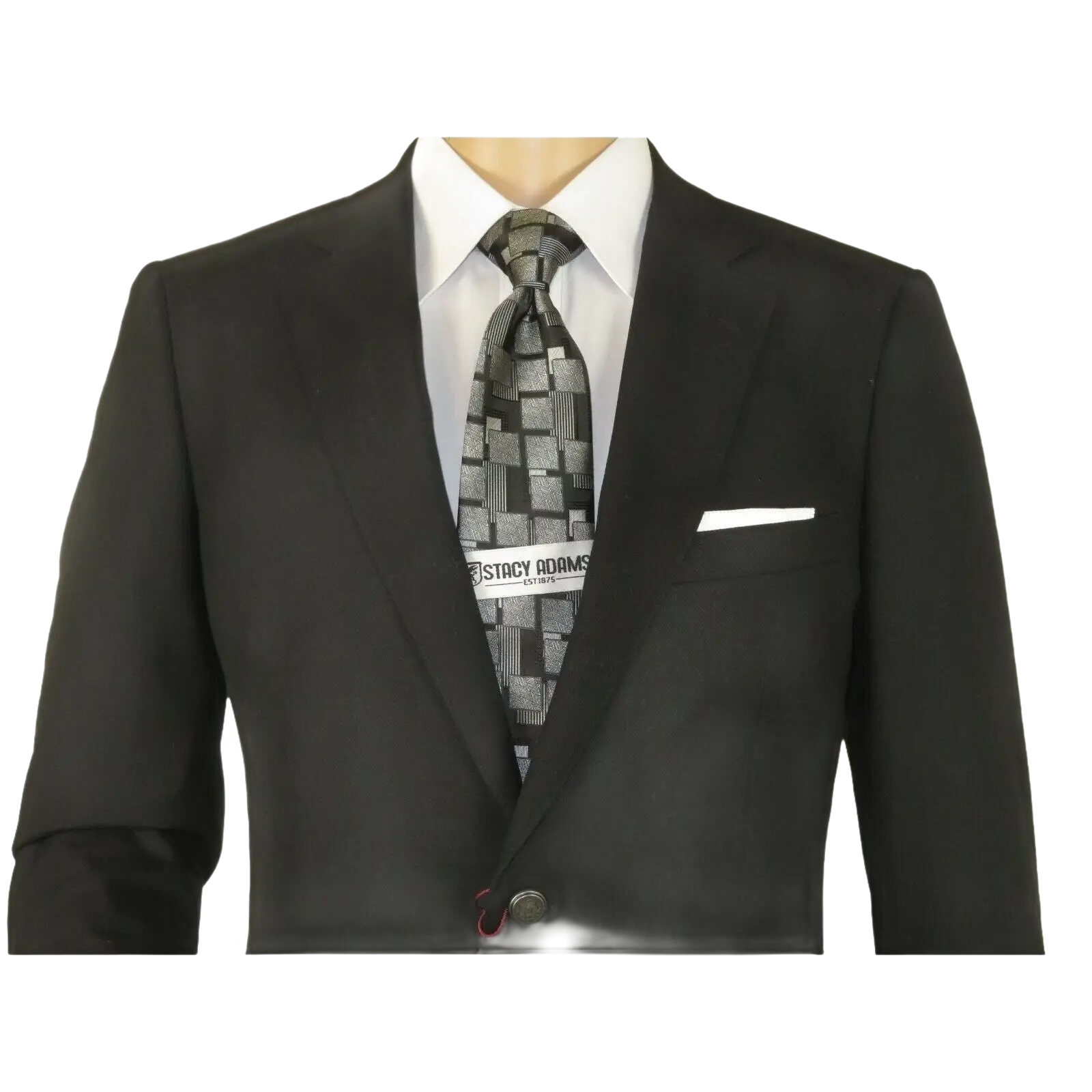 Men's RENOIR Classic Blazer Jacket 100% Wool Single breasted Notch 509 - 1 Black - J.Valintin Men's Wear Legend - 21566