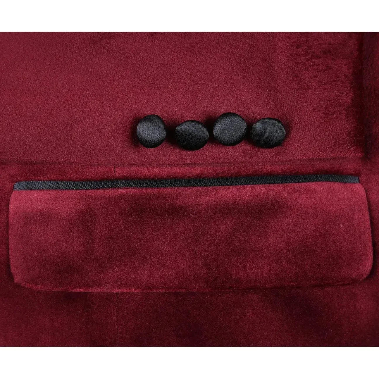 Men's Renoir Velvet Tuxedo Blazer Jacket Satin Peak Lapel Slim 290 - 8 Burgundy - J.Valintin Men's Wear Legend - 290 - 8 Burg - 38R