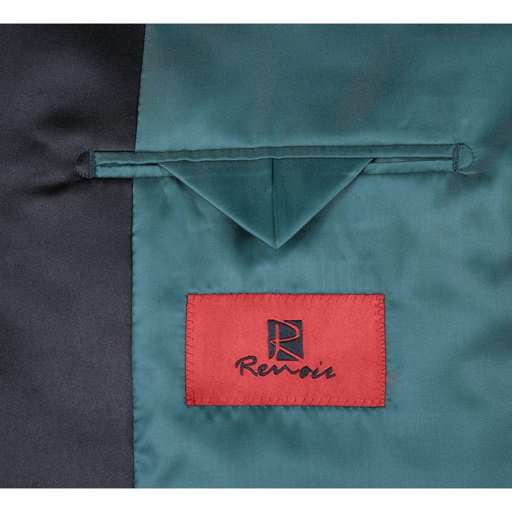 Men's Renoir Velvet Tuxedo Blazer Jacket Satin Peak Lapel Slim Fit 290 - 9 Green - J.Valintin Men's Wear Legend - 290 - 9 Green - 38R