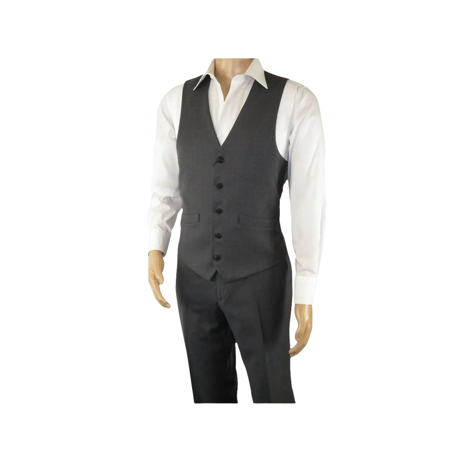 Men's RENOIR Vest Wool 140's Adjustable, Full Lining 508 - 3 Mid Gray - J.Valintin Men's Wear Legend - 80069