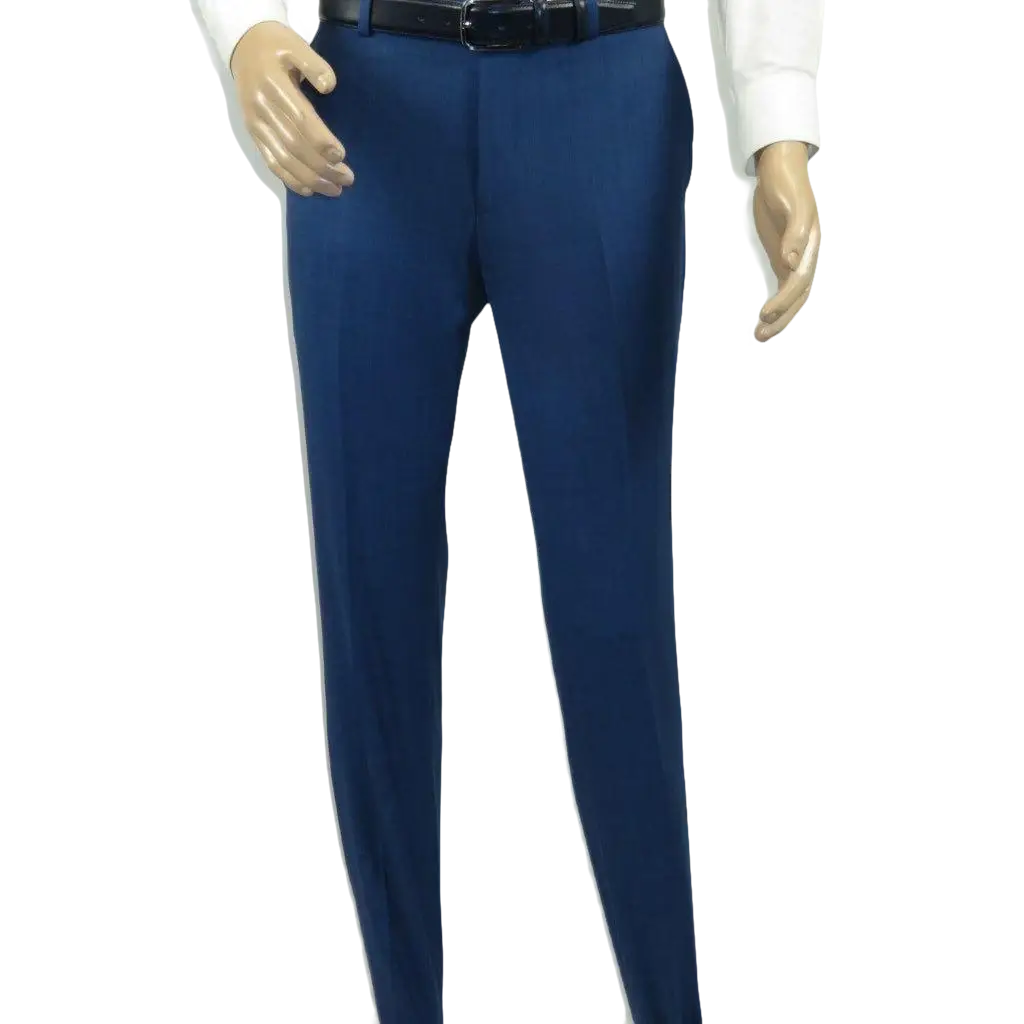 Men's Renoir Wool Blend Slim Fit 2pc Suit Sharkskin Texture 557 - 1 Blue - J.Valintin Men's Wear Legend - 557 - 1 - Blue - 36S