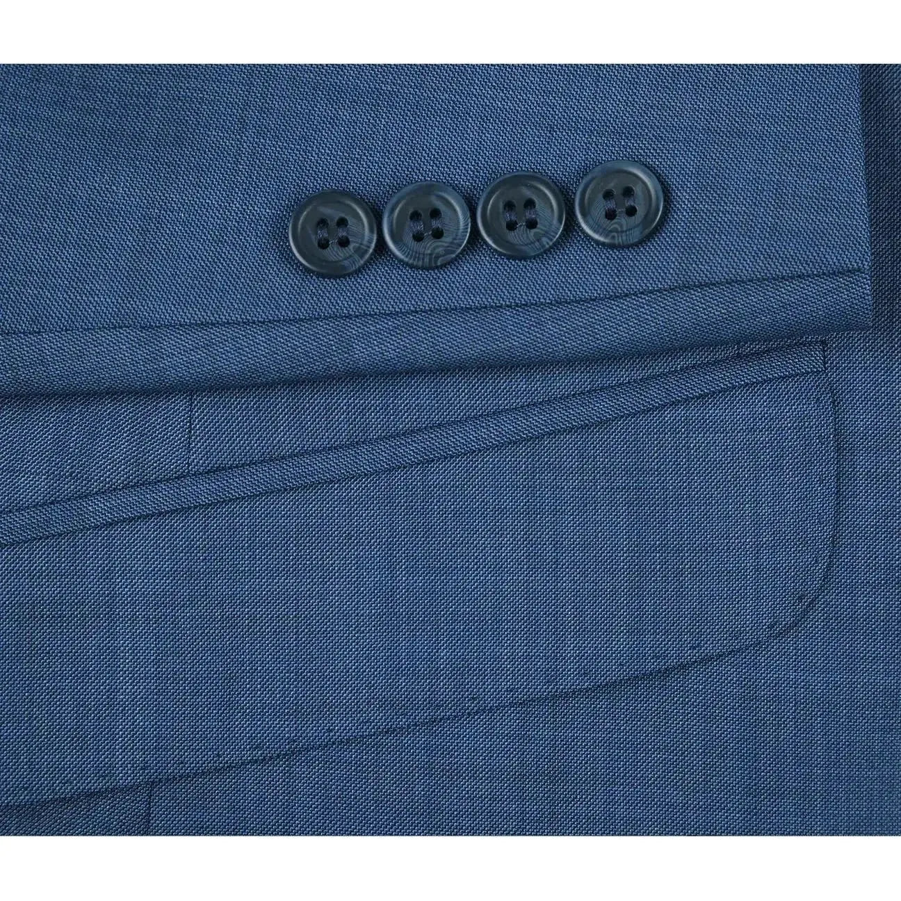 Men's Renoir Wool Blend Slim Fit 2pc Suit Sharkskin Texture 557 - 1 Blue - J.Valintin Men's Wear Legend - 557 - 1 - Blue - 36S