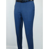 Men's Renoir Wool Blend Slim Fit 2pc Suit Sharkskin Texture 557 - 1 Blue - J.Valintin Men's Wear Legend - 557 - 1 - Blue - 36S