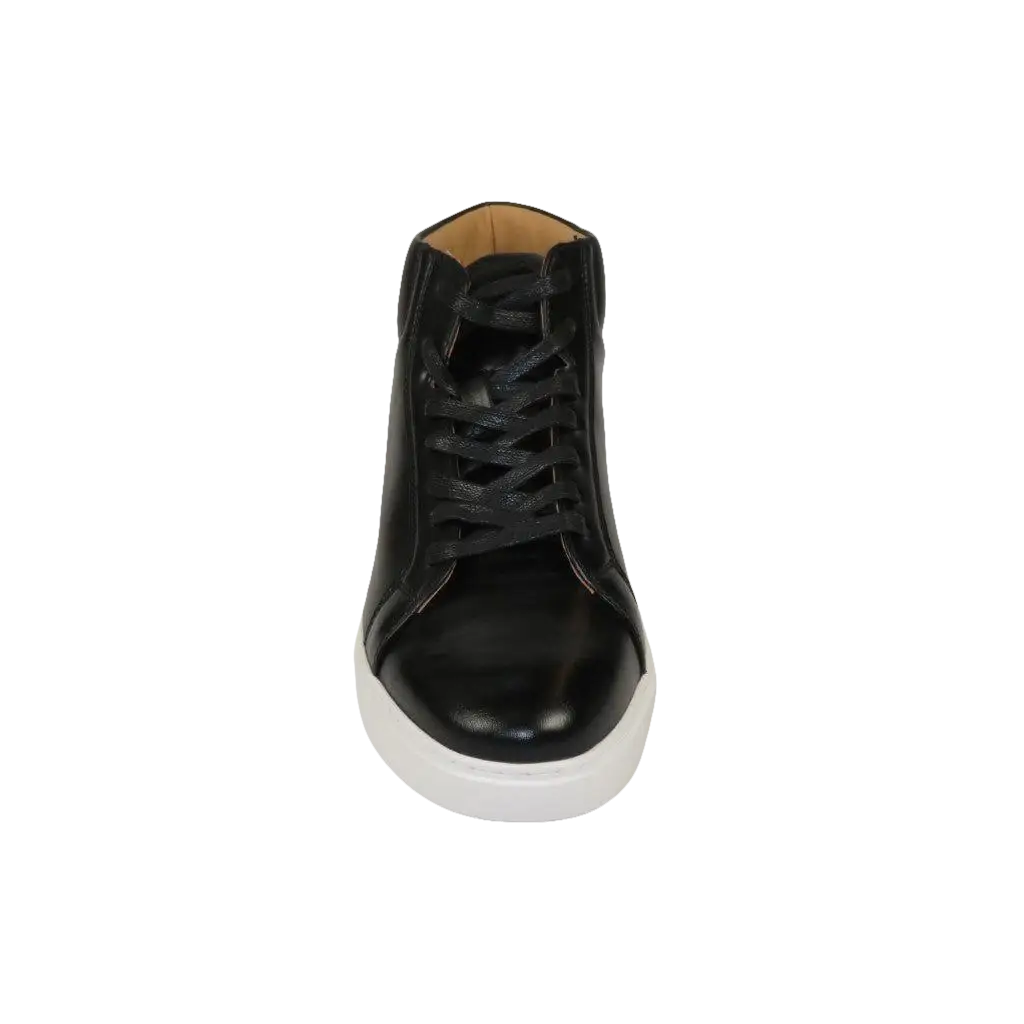 Men's Santino Luciano Ankle High Top Comfort Sneaker Dress Boot S - 2452 Black - J.Valintin Men's Wear Legend - S2452 - Black - 8.5