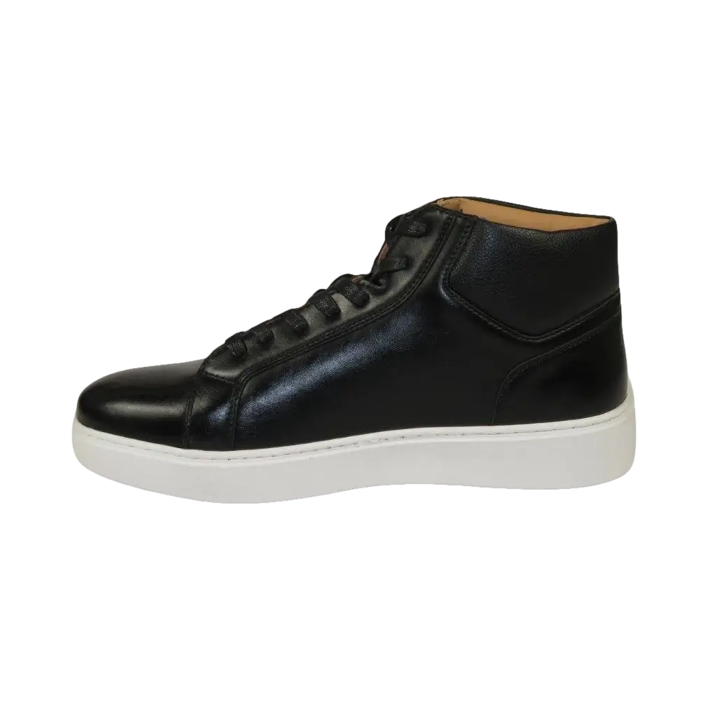 Men's Santino Luciano Ankle High Top Comfort Sneaker Dress Boot S - 2452 Black - J.Valintin Men's Wear Legend - S2452 - Black - 8.5