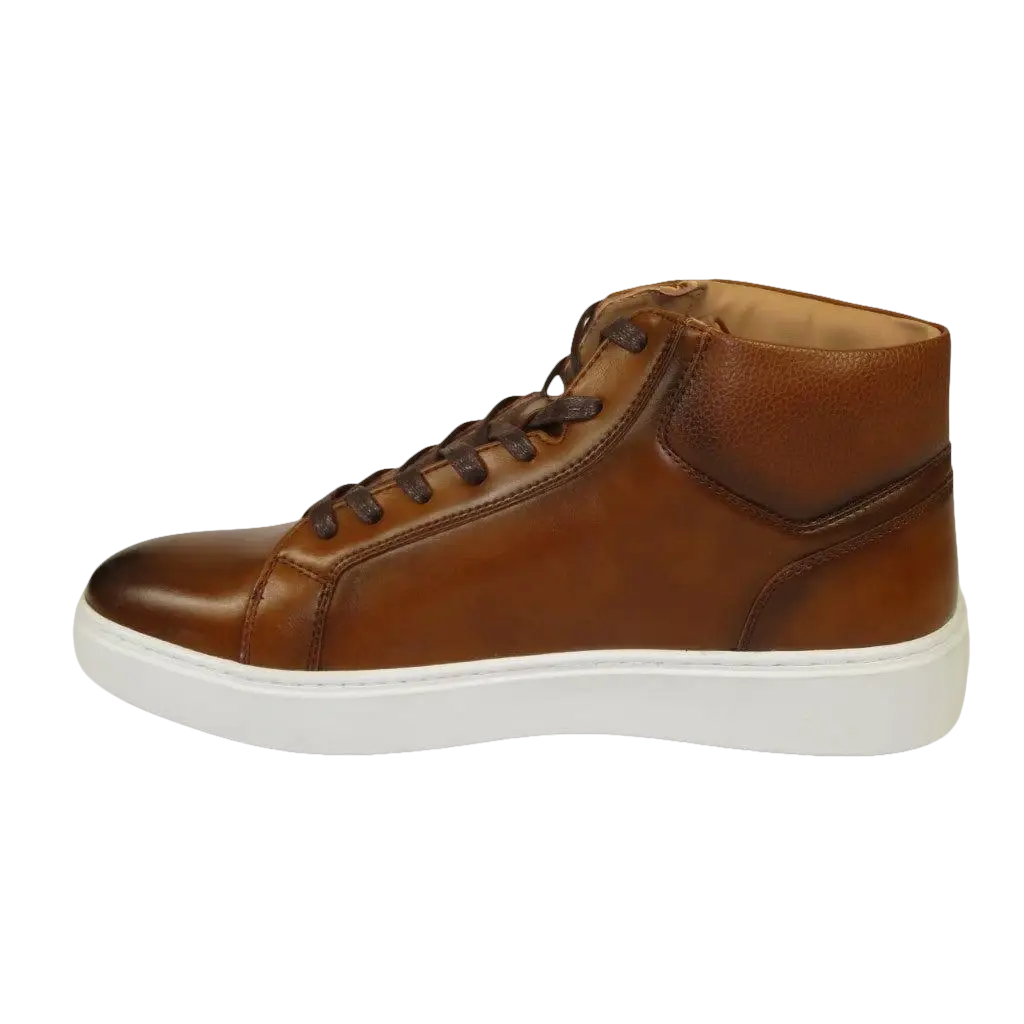 Men's Santino Luciano Ankle High Top Comfort Sneaker Dress Boot S - 2452 Cognac - J.Valintin Men's Wear Legend - S2452 - Cognac - 8.5