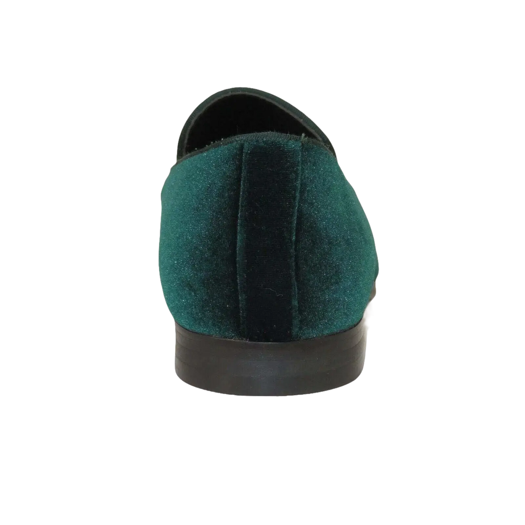 Mens Santino Luciano Shoes Soft Velvet Slip on Loafer Formal C351 Emerald Green - J.Valintin Men's Wear Legend - C351 - Green - 14M