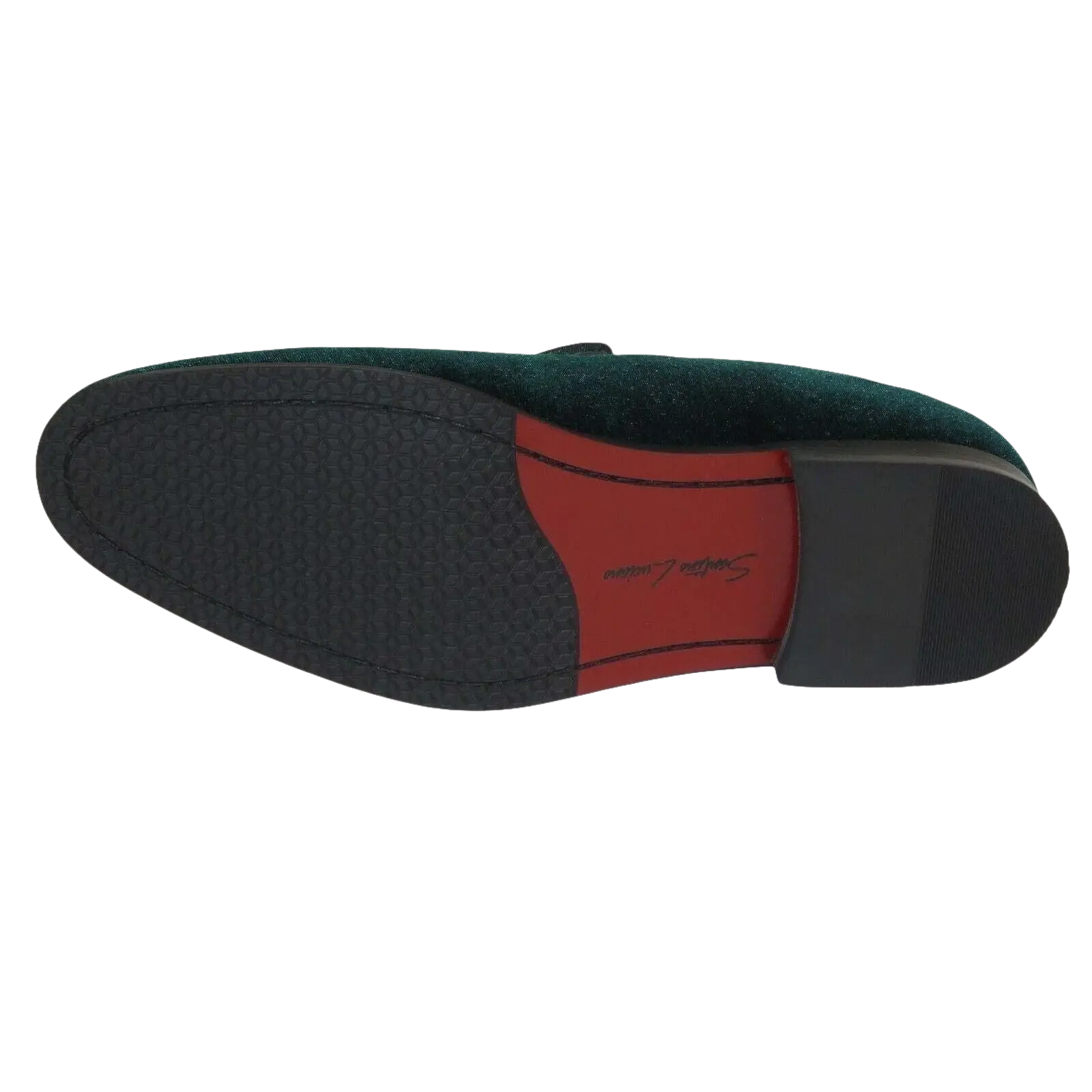 Mens Santino Luciano Shoes Soft Velvet Slip on Loafer Formal C351 Emerald Green - J.Valintin Men's Wear Legend - C351 - Green - 14M