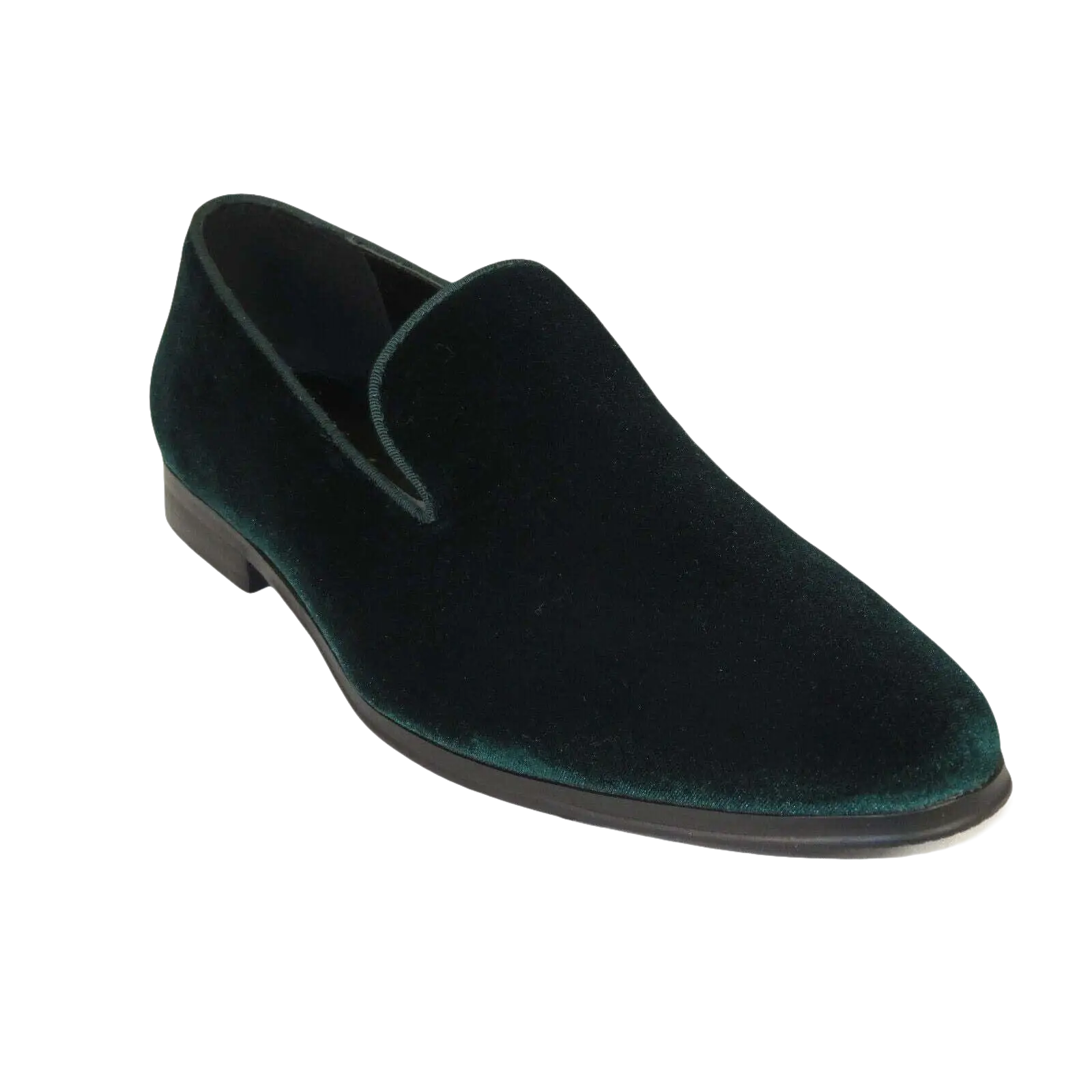 Mens Santino Luciano Shoes Soft Velvet Slip on Loafer Formal C351 Emerald Green - J.Valintin Men's Wear Legend - C351 - Green - 14M