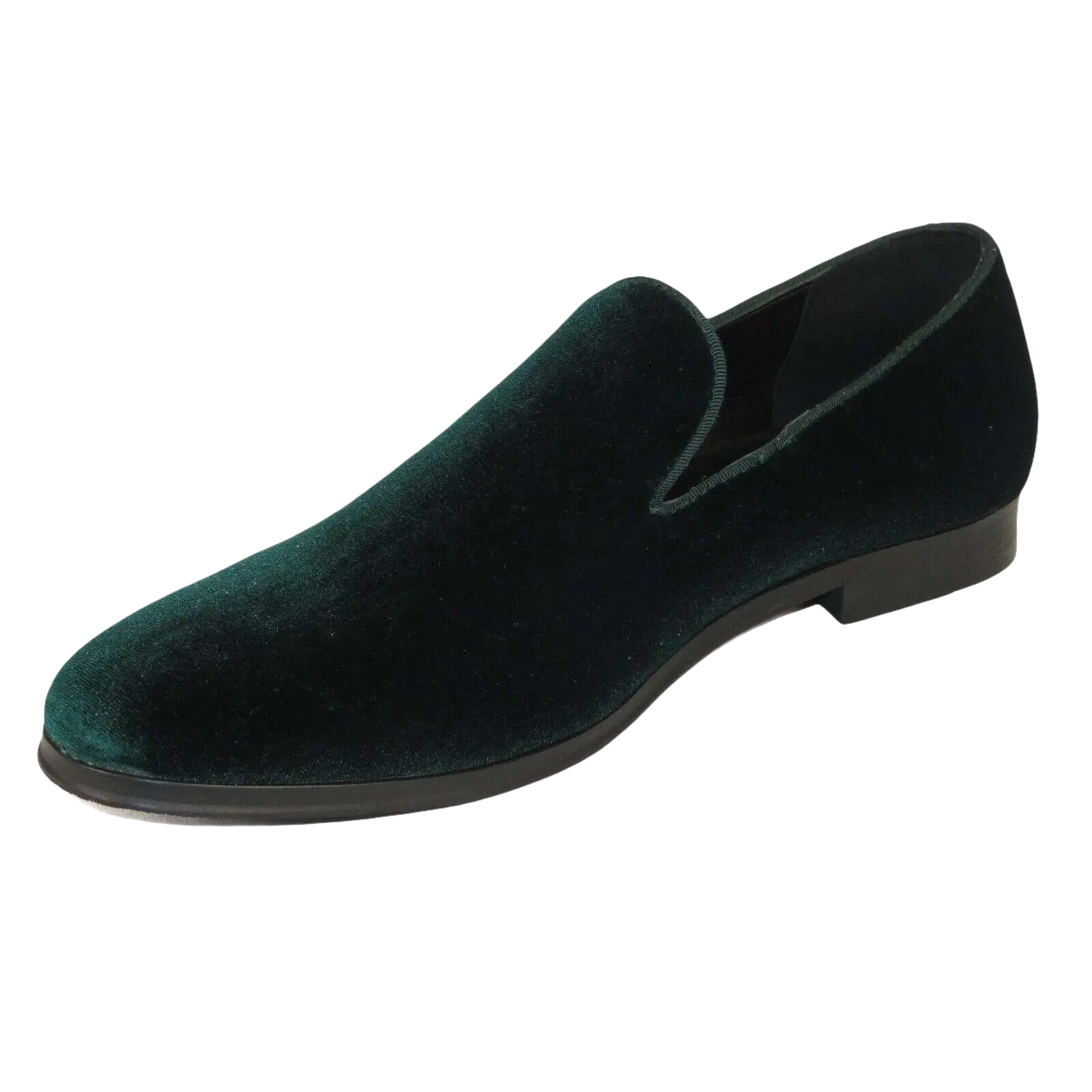 Mens Santino Luciano Shoes Soft Velvet Slip on Loafer Formal C351 Emerald Green - J.Valintin Men's Wear Legend - C351 - Green - 14M