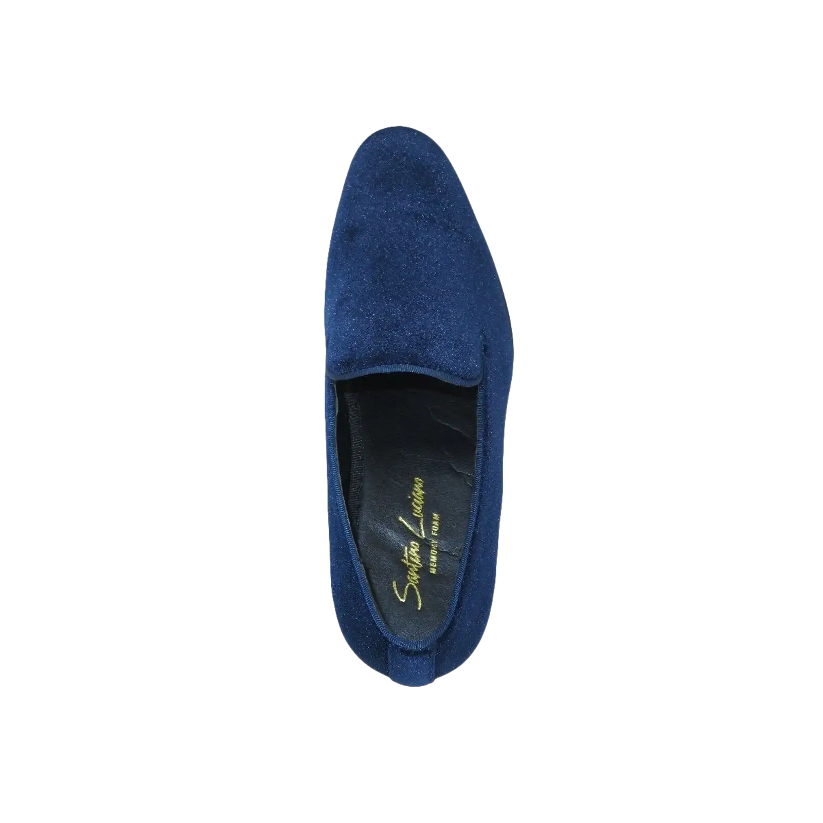 Mens Santino Luciano Shoes Soft Velvet Slip on Loafer Formal C351 Navy Blue - J.Valintin Men's Wear Legend - 99013