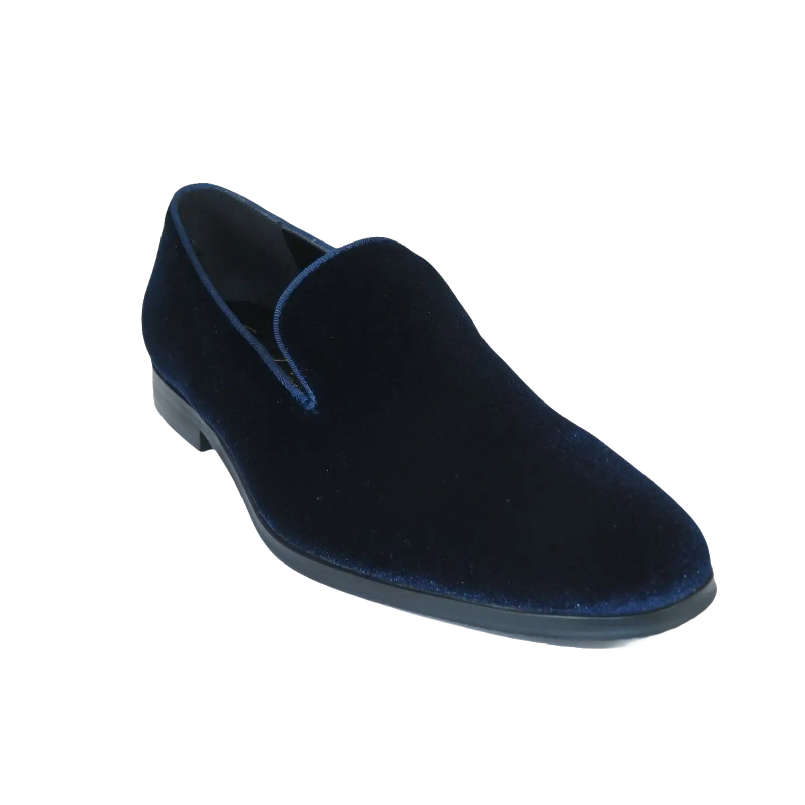 Mens Santino Luciano Shoes Soft Velvet Slip on Loafer Formal C351 Navy Blue - J.Valintin Men's Wear Legend - 99013
