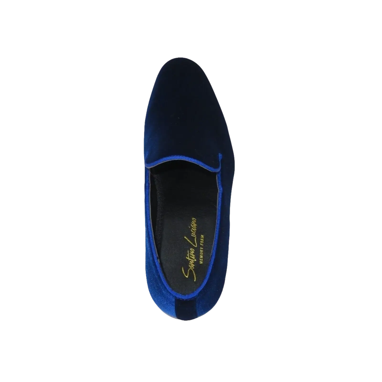 Mens Santino Luciano Shoes Soft Velvet Slip on Loafer Formal C351 Royal Blue - J.Valintin Men's Wear Legend - 99005