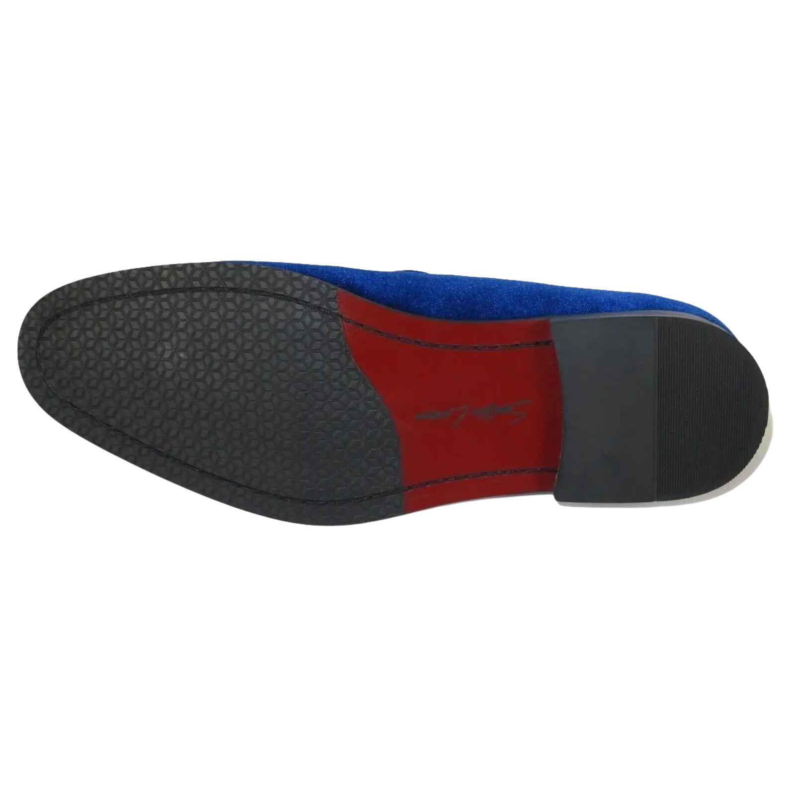 Mens Santino Luciano Shoes Soft Velvet Slip on Loafer Formal C351 Royal Blue - J.Valintin Men's Wear Legend - 99005