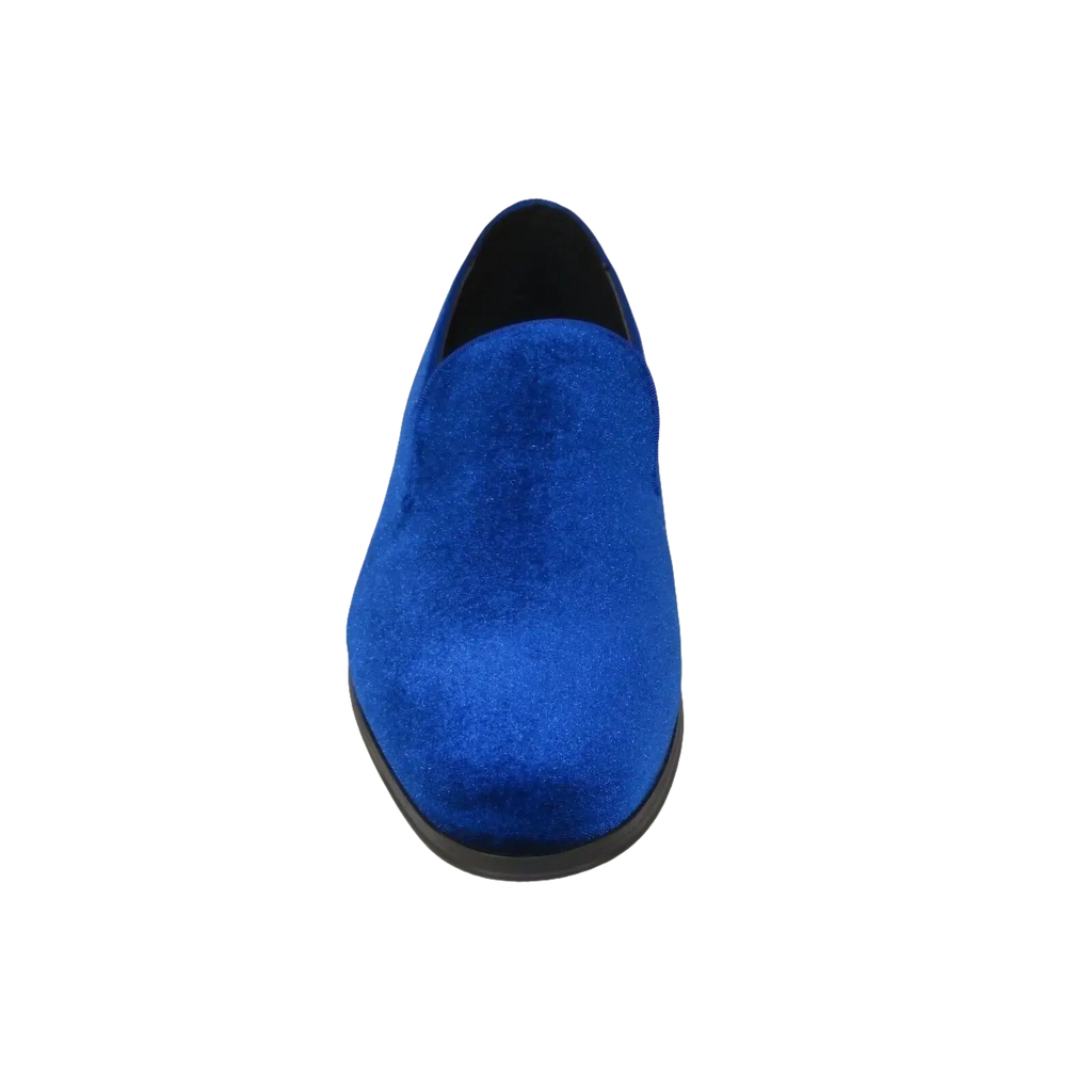 Mens Santino Luciano Shoes Soft Velvet Slip on Loafer Formal C351 Royal Blue - J.Valintin Men's Wear Legend - 99005