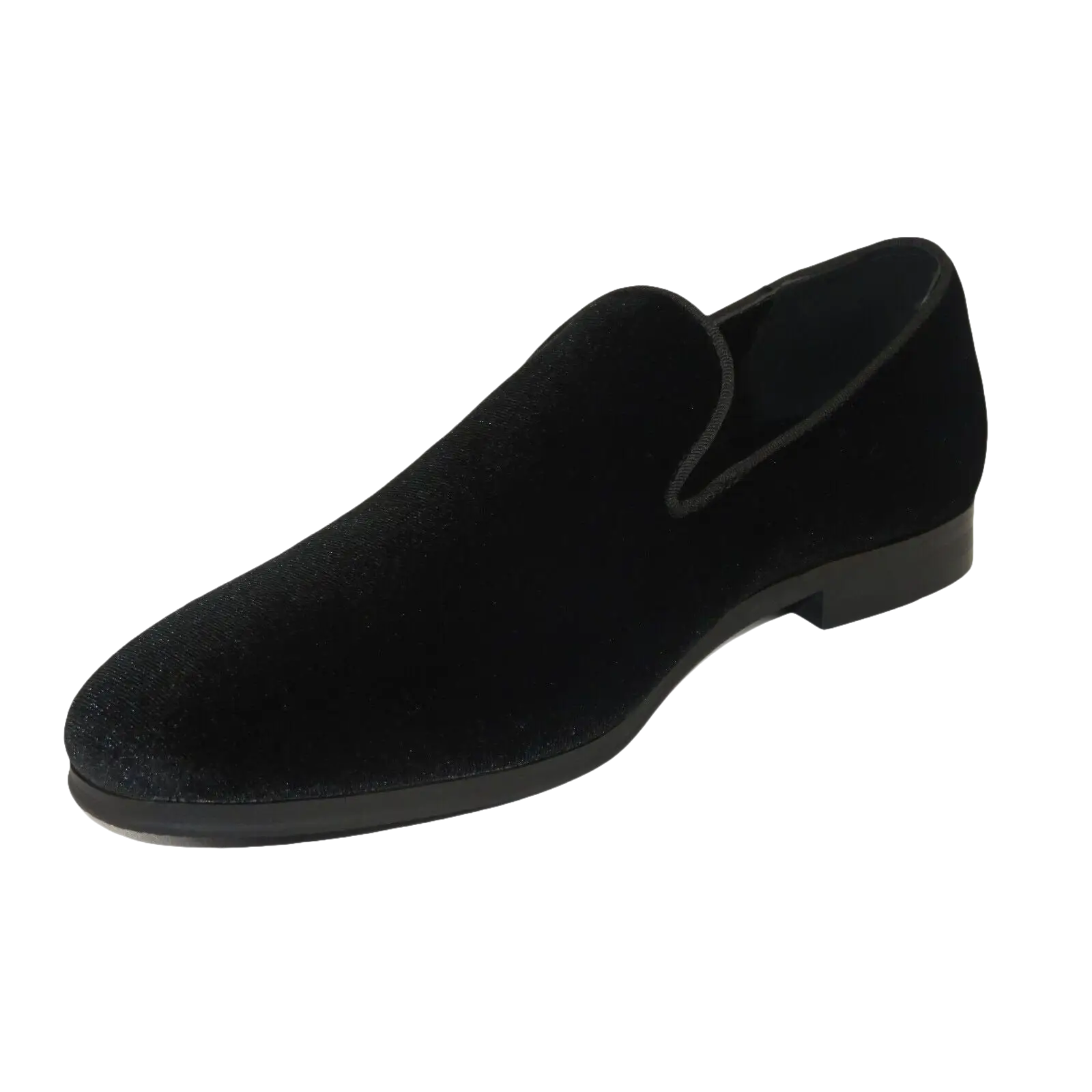 Mens Santino Luciano Shoes Soft Velvet Slip on Loafer Formal Wedding C351 Black - J.Valintin Men's Wear Legend - C351 - Black - 14M