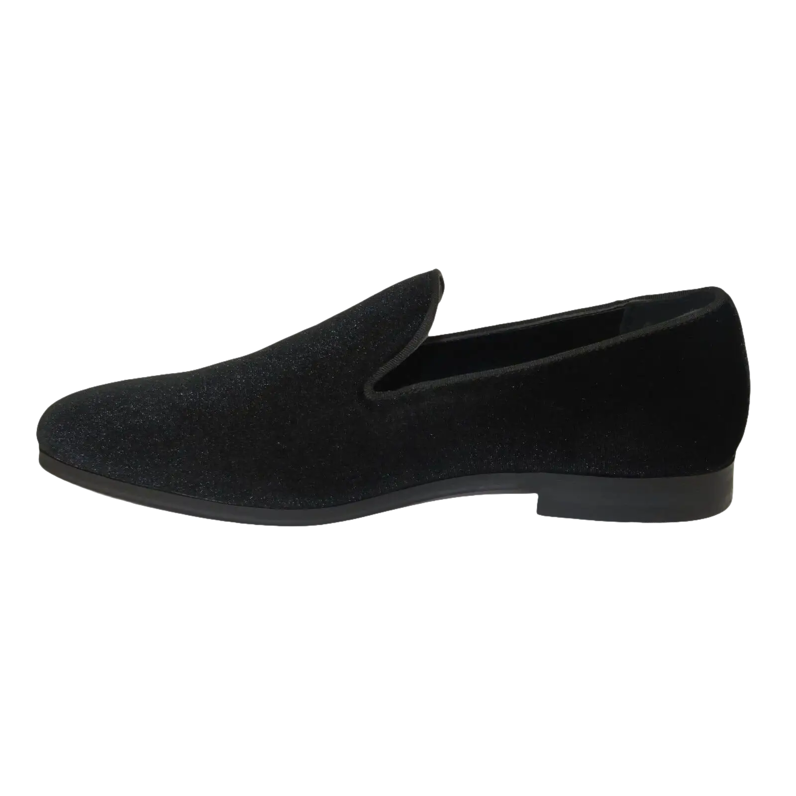 Mens Santino Luciano Shoes Soft Velvet Slip on Loafer Formal Wedding C351 Black - J.Valintin Men's Wear Legend - C351 - Black - 14M
