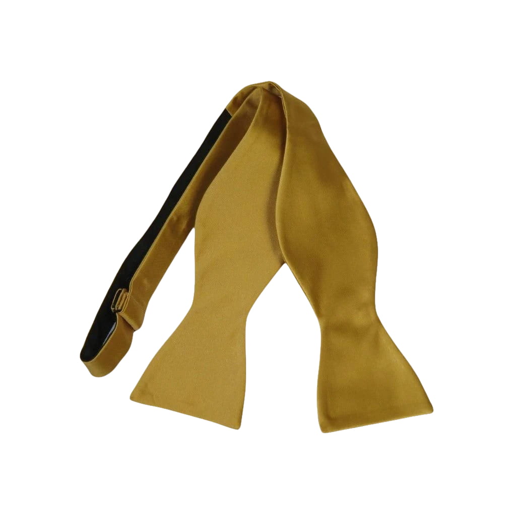 Men's Self Bow Tie By Hand J.Valintin Collection Solid Satin #92548 Gold - J.Valintin Men's Wear Legend - 92548