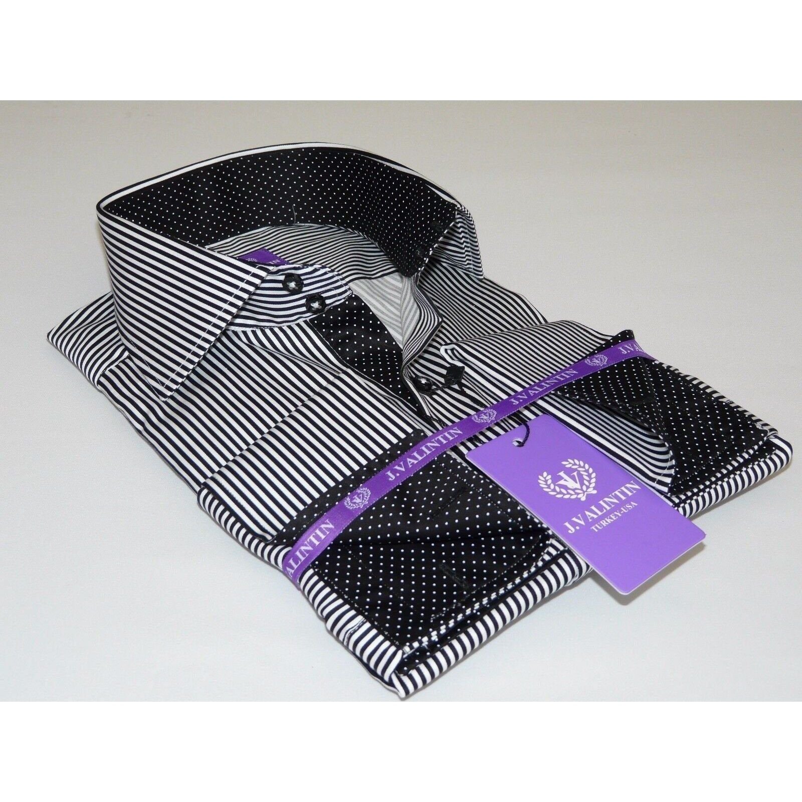 Mens Shirt J.Valintin Turkey Usa Egyptian Cotton Axxess Style 1f94 - 06 Black - J.Valintin Men's Wear Legend - 4926