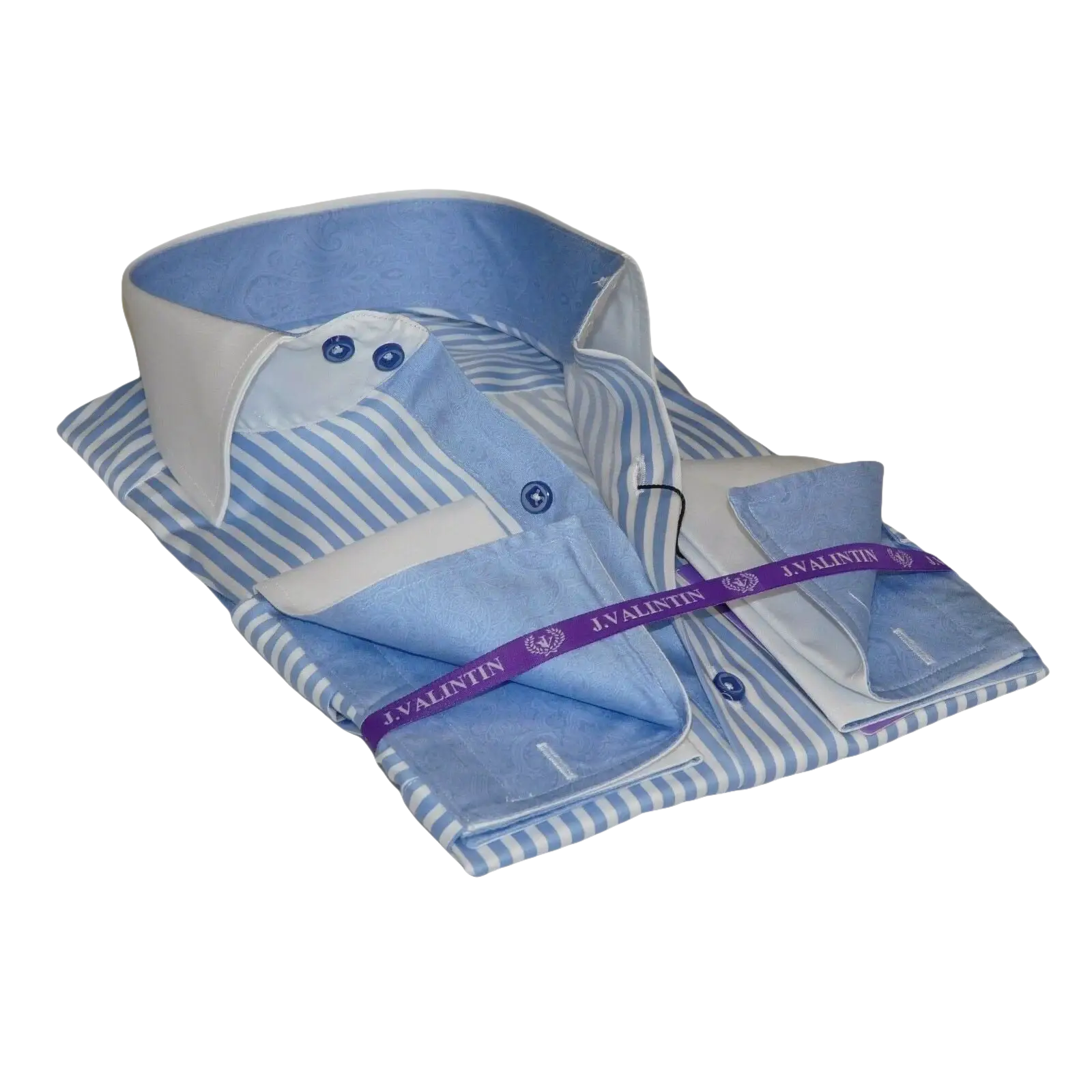 Mens Shirt J.Valintin Turkey Usa Egyption Cotton Axxess Style 1A19 - 68 Blue - J.Valintin Men's Wear Legend - 4879
