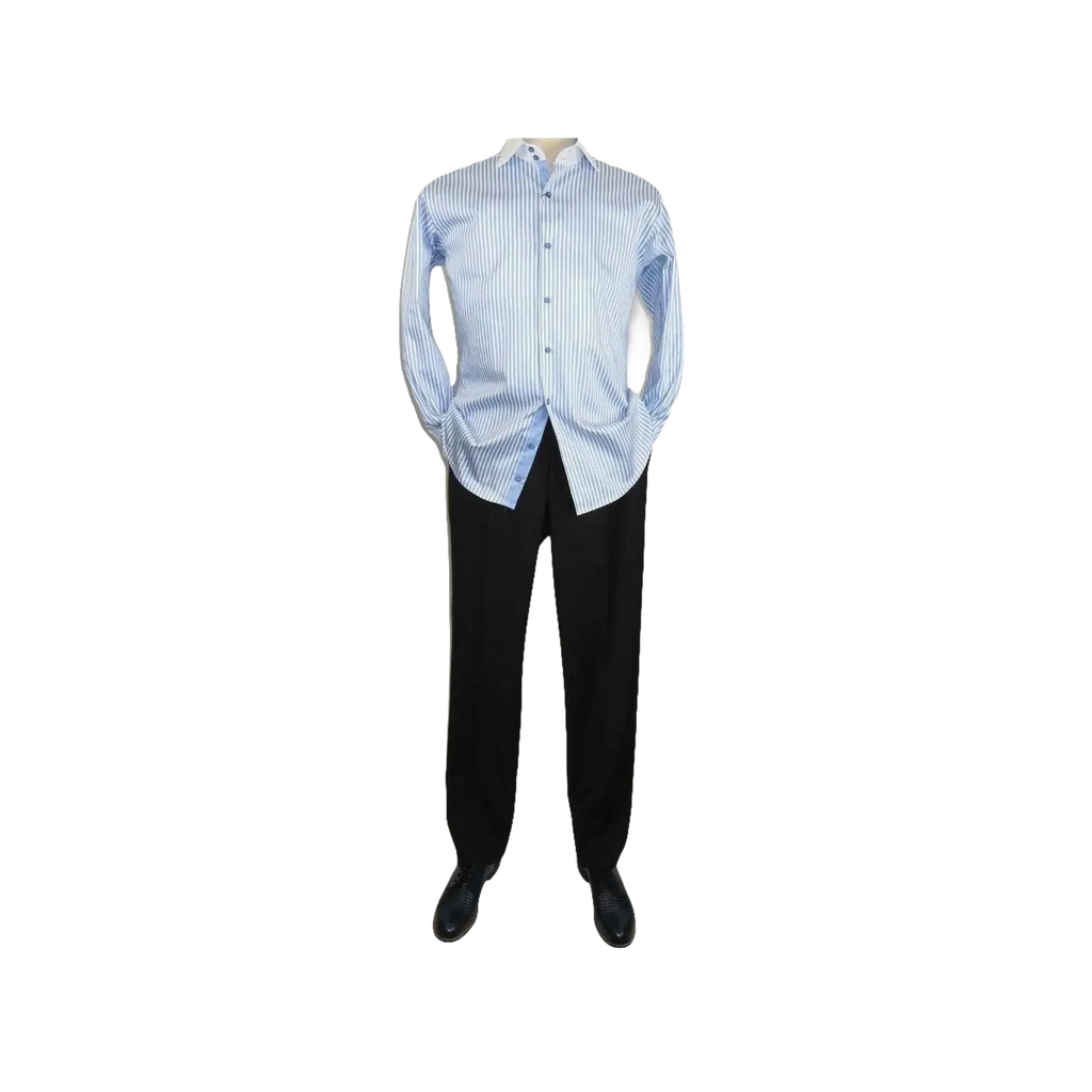 Mens Shirt J.Valintin Turkey Usa Egyption Cotton Axxess Style 1A19 - 68 Blue - J.Valintin Men's Wear Legend - 4879