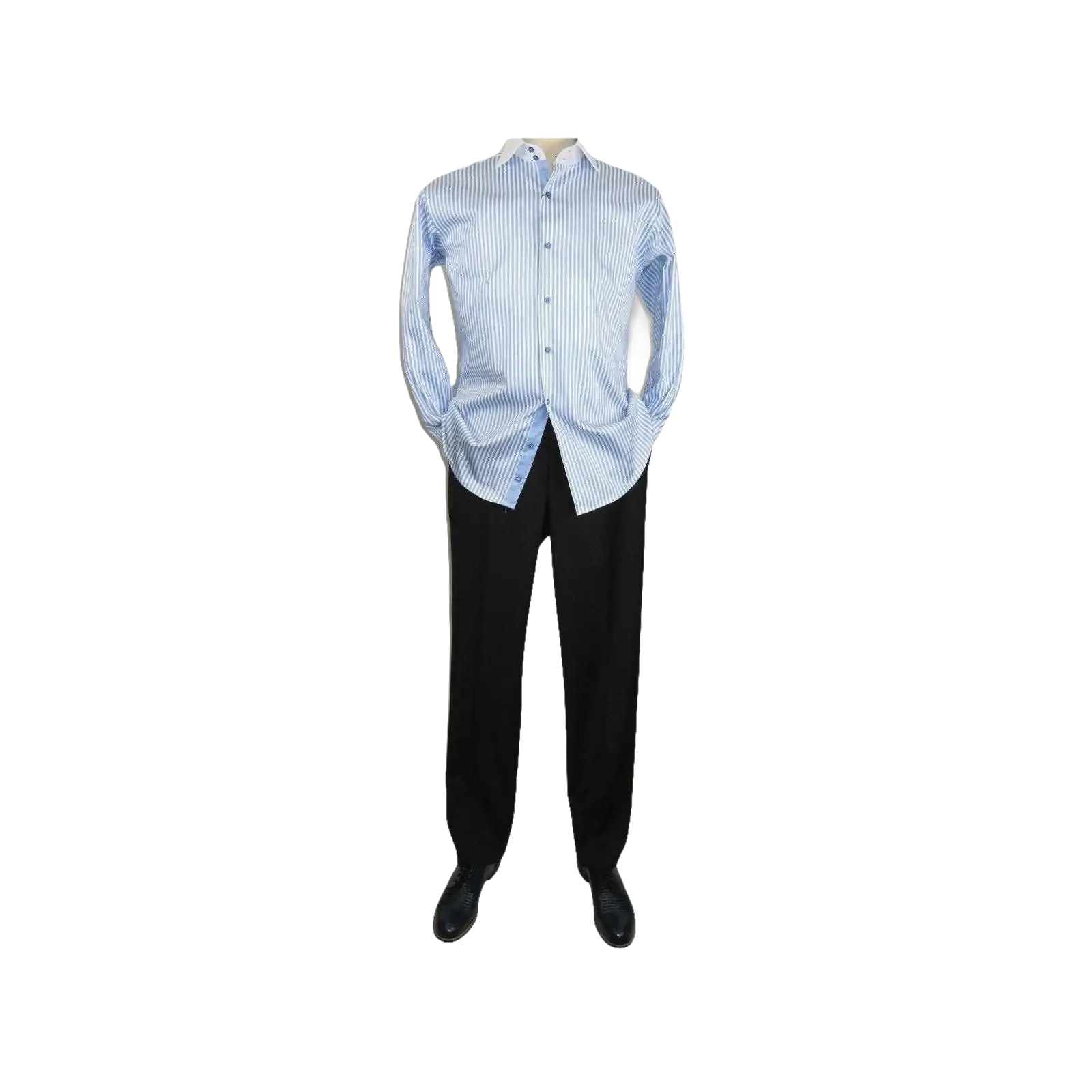 Mens Shirt J.Valintin Turkey Usa Egyption Cotton Axxess Style 1A19 - 68 Blue - J.Valintin Men's Wear Legend - 4879