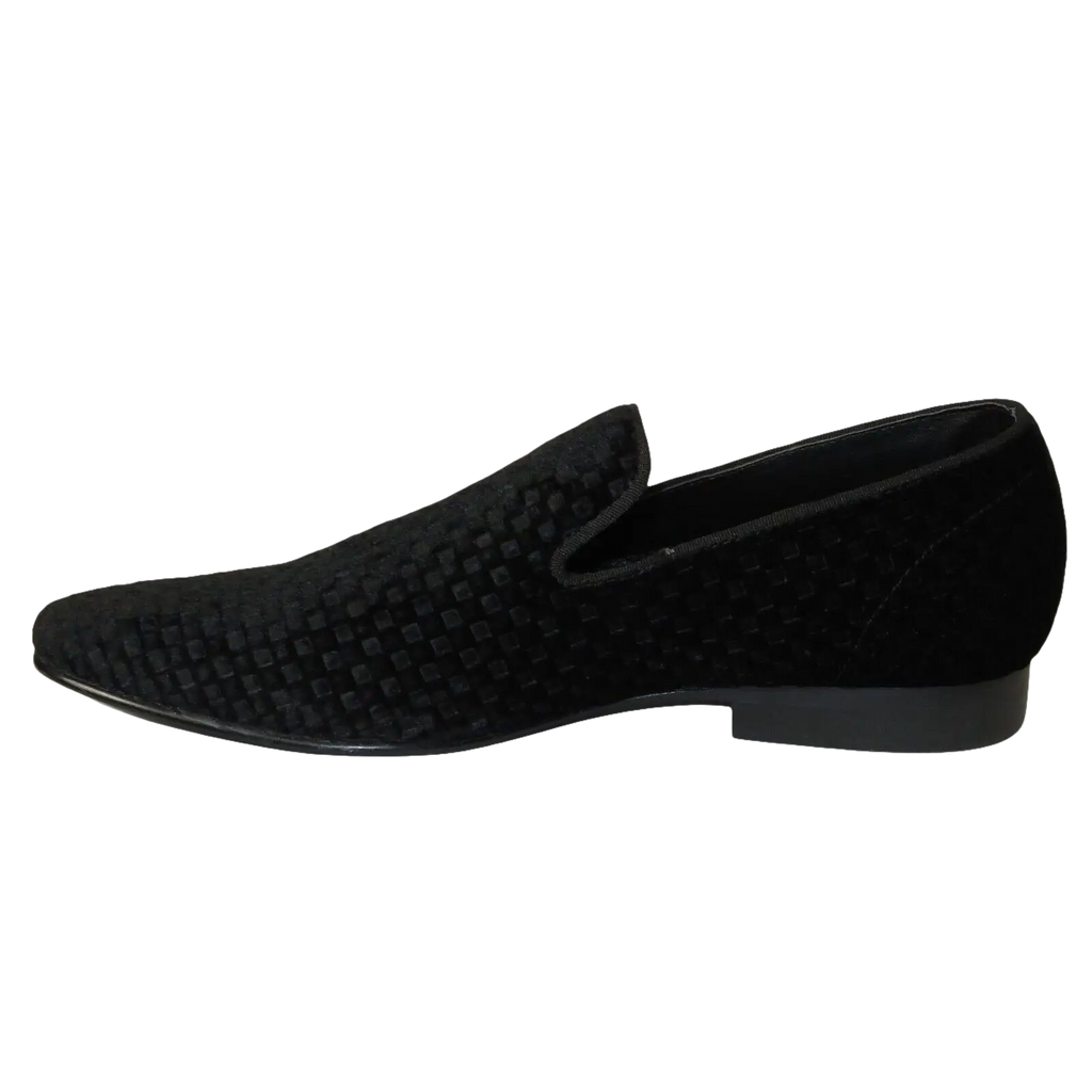 Men's Shoes Steve Madden Slip On Dress or Casual Velvet Lifted Black - J.Valintin Men's Wear Legend - 100248