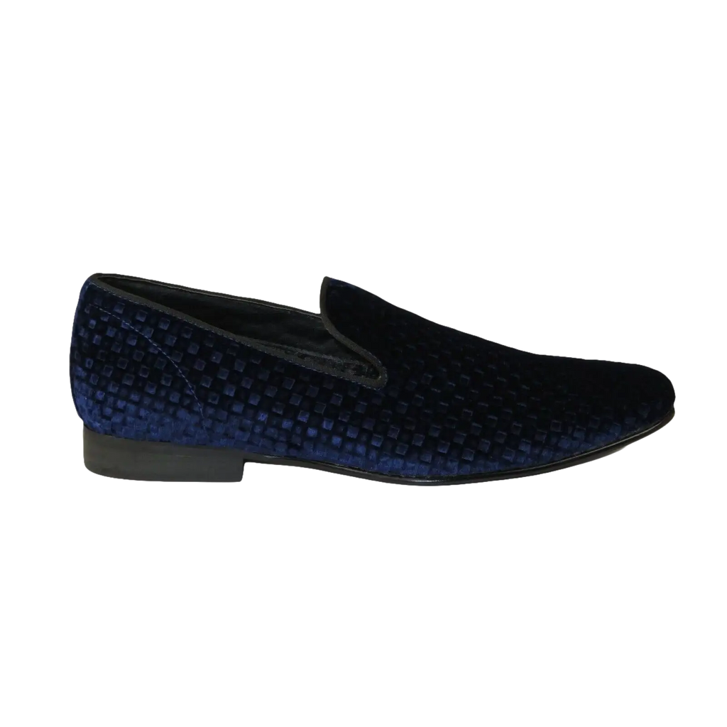Men's Shoes Steve Madden Slip On Dress or Casual Velvet Lifted Navy Blue - J.Valintin Men's Wear Legend - 100257