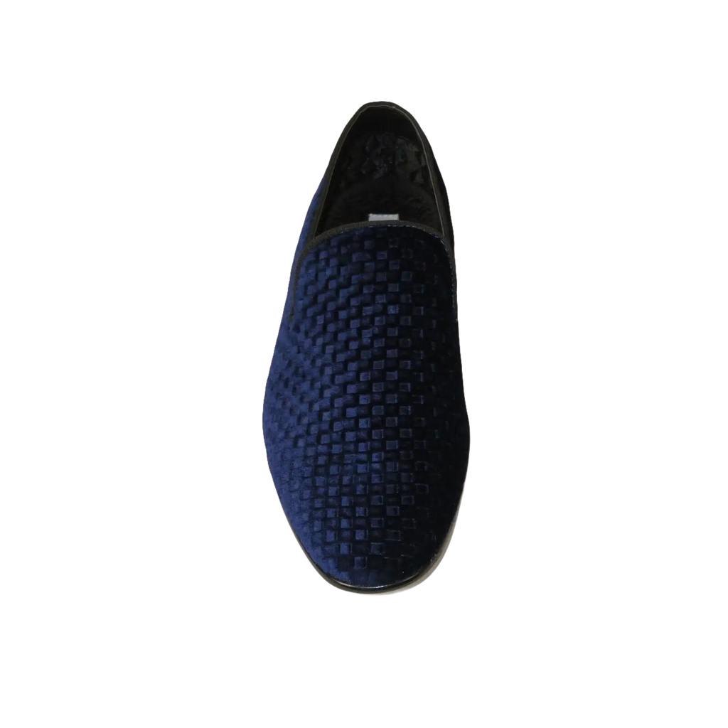 Men's Shoes Steve Madden Slip On Dress or Casual Velvet Lifted Navy Blue - J.Valintin Men's Wear Legend - 100257