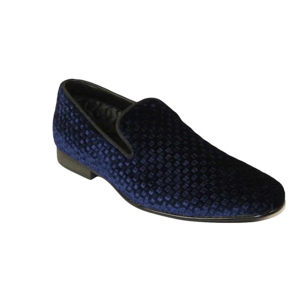 Men's Shoes Steve Madden Slip On Dress or Casual Velvet Lifted Navy Blue - J.Valintin Men's Wear Legend - 100257